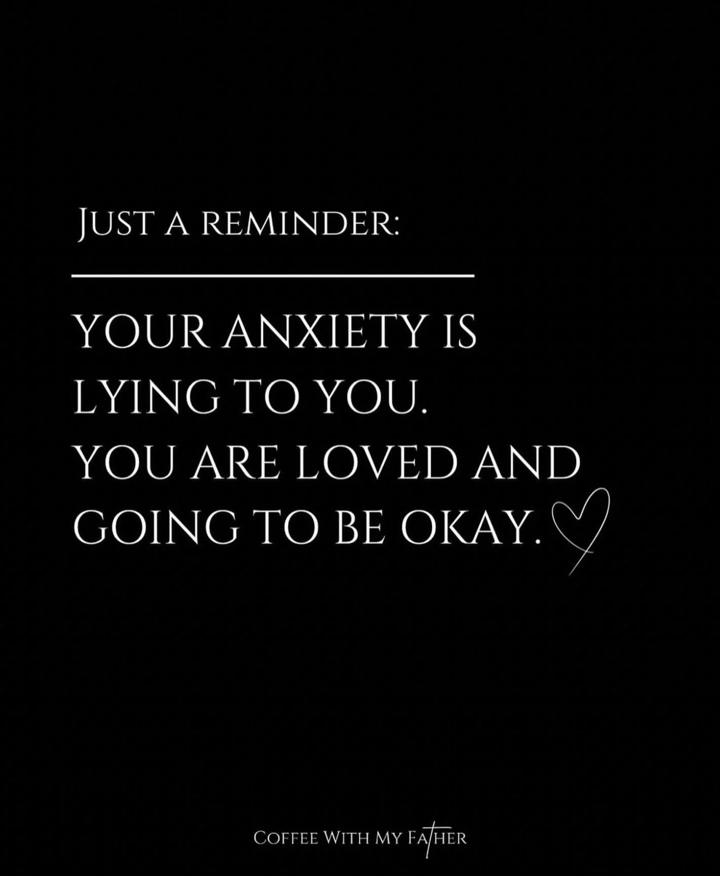You will be okay&hellip;
.
.
.
Friend,
Do you believe&hellip;
🔹You are known
🔹You are loved 
By a God who created the unique you?

If you&rsquo;re having trouble believing that 
maybe, just maybe you&rsquo;re believing the
lies of the inner critic.