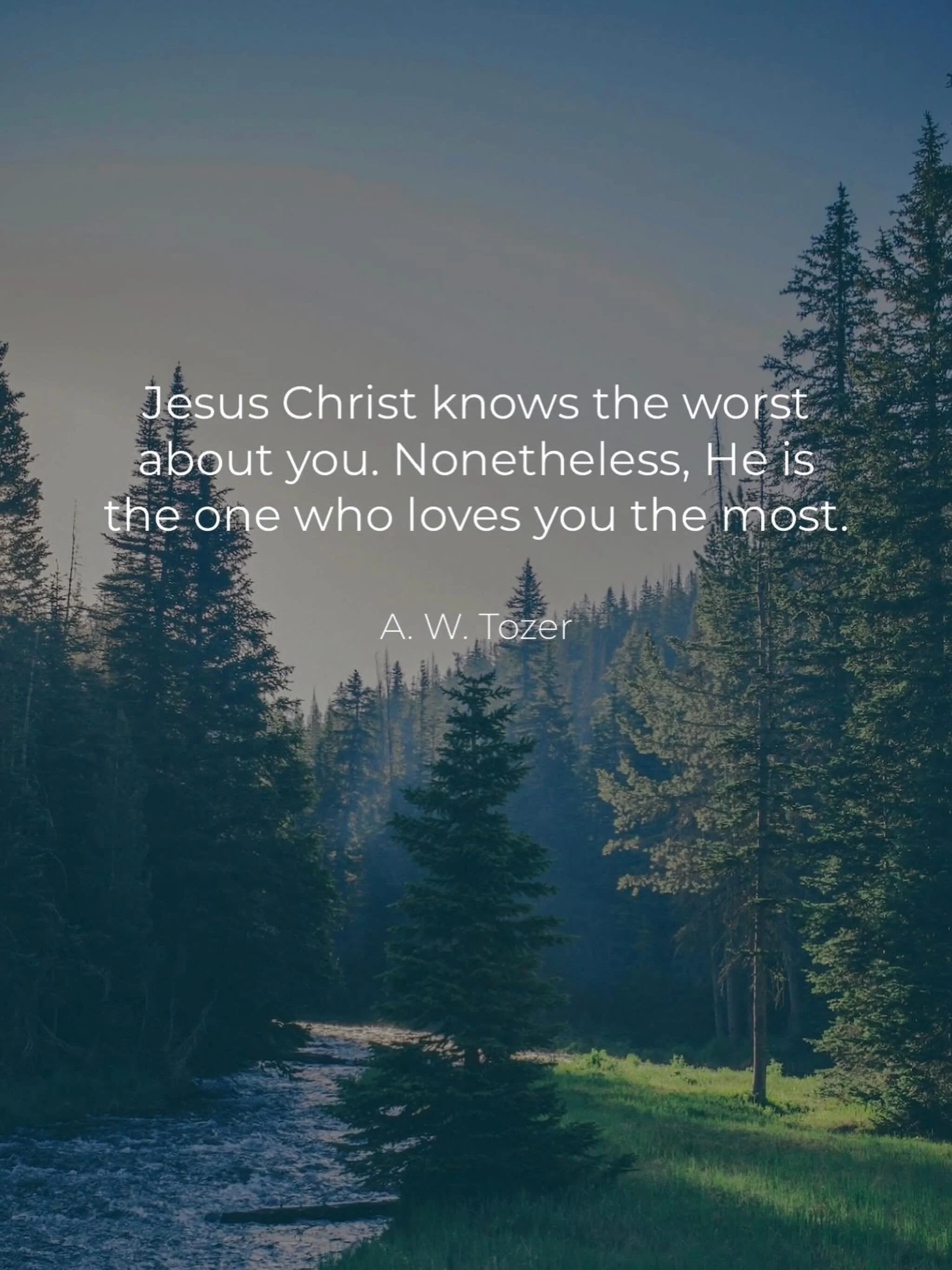 &ldquo;But God demonstrates his own love for us in this: While we were still sinners, Christ died for us.&rdquo;
‭‭Romans‬ ‭5‬:‭8‬ ‭NIV‬‬