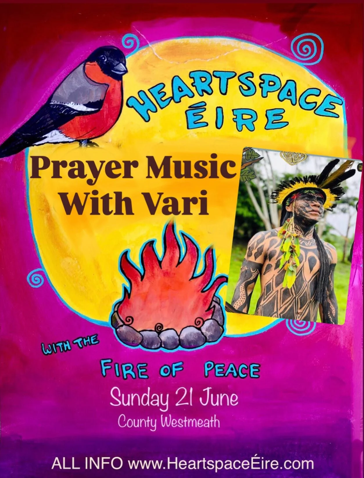 Welcoming back our pal Vari of the Yawanawa people from the Amazon with some beautiful prayer music at the sacred fire during the Heartspace Summer Solstice Gathering. 

#Yawanawa #indigenouscultures #heartspace&Eacute;ire #prayermusic #fireofpeace