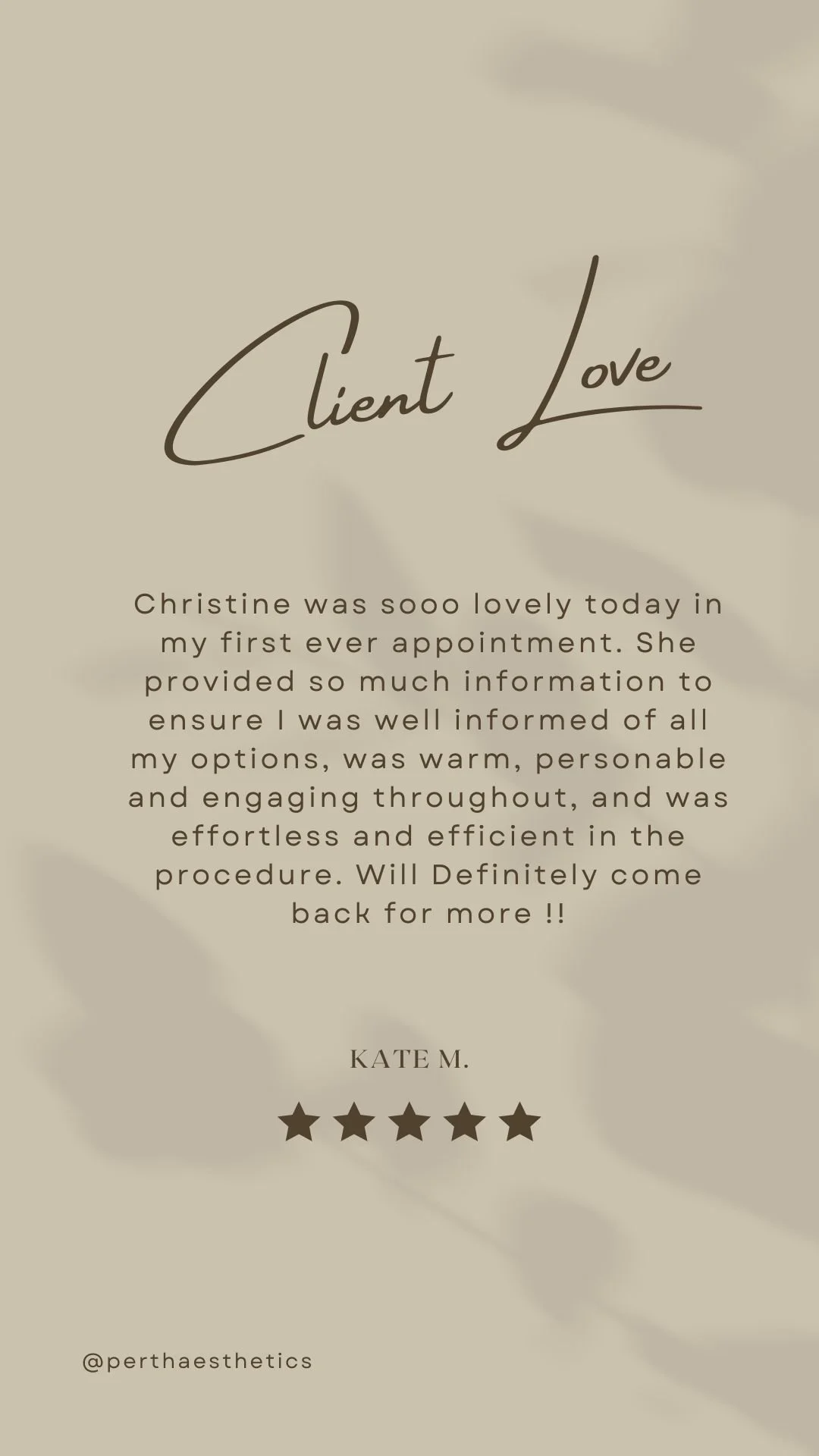 We&rsquo;re so grateful for your trust and kind words 🤍