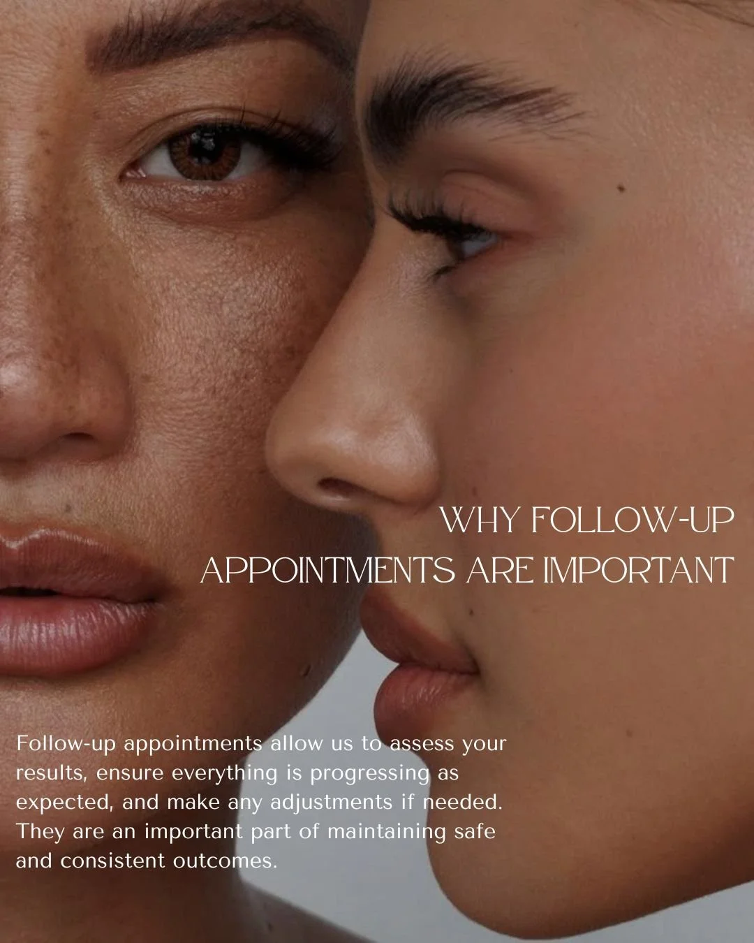 Follow-up appointments are a key part of achieving safe and consistent results.

These reviews allow us to monitor your progress, assess your results, and make any adjustments if needed &mdash; ensuring your treatment journey is tailored to you every
