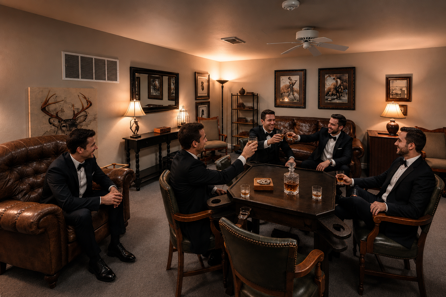 groom and groomsmen Austin texas wedding venue groom suite 
