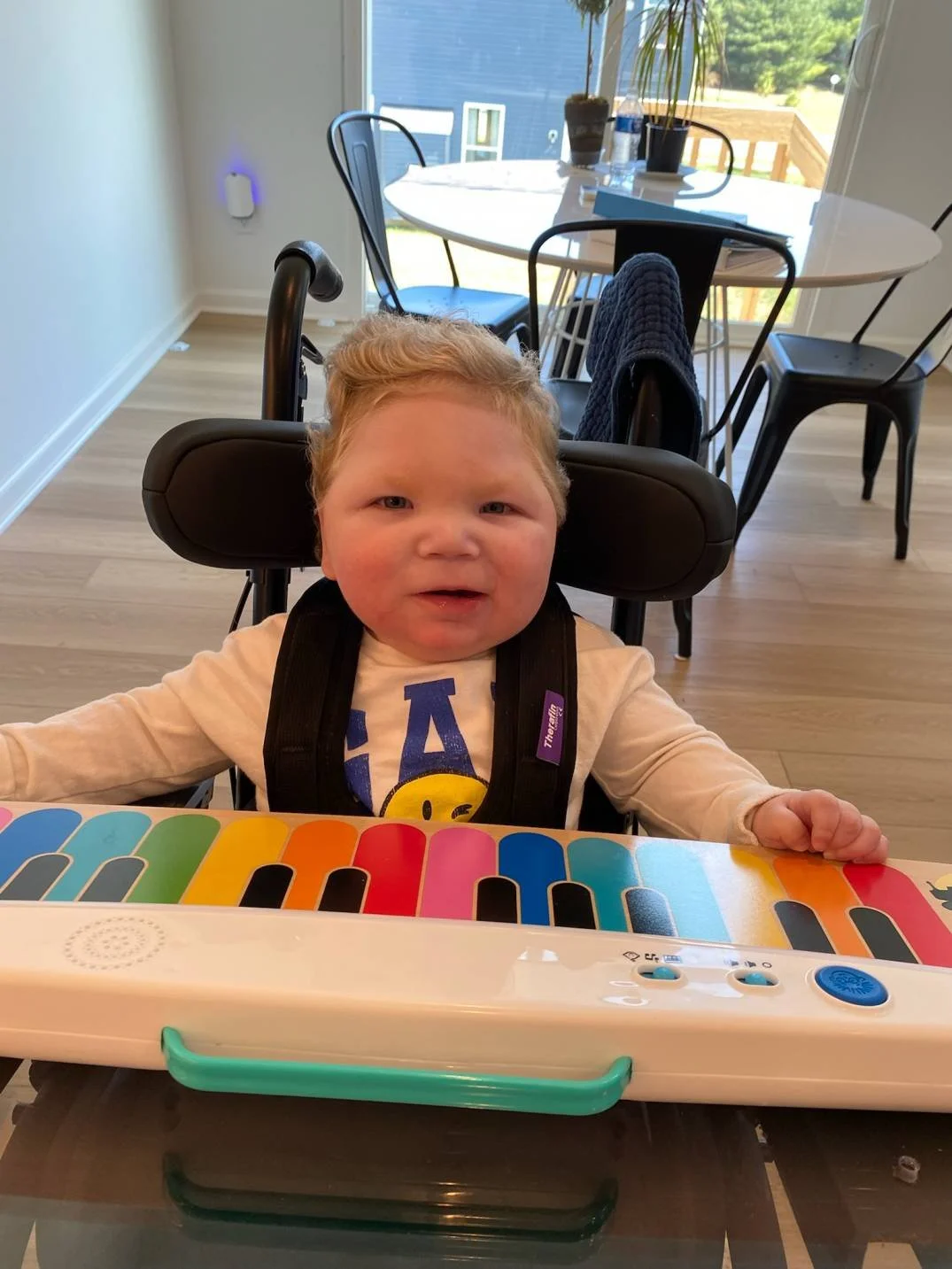 And his piano.