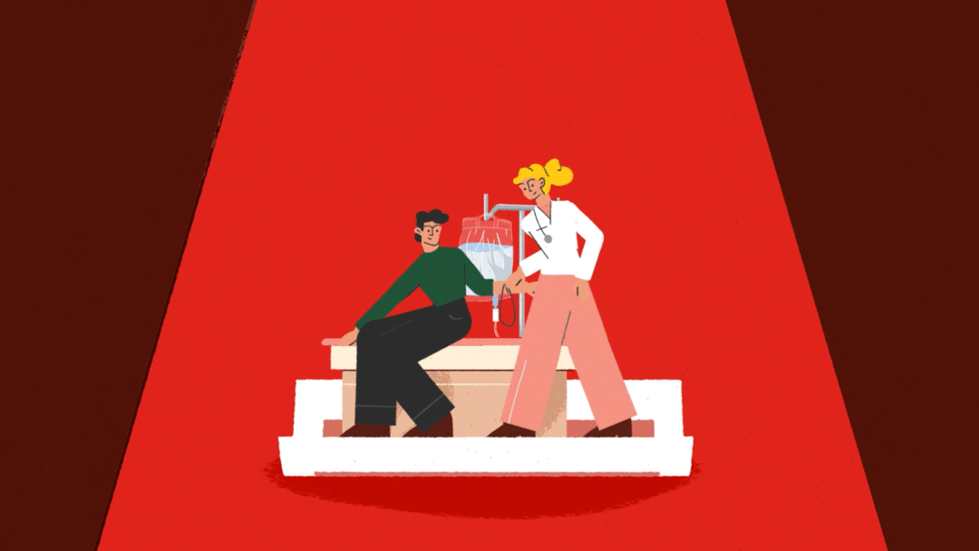 The image features a bright orange background with small white text in the center that reads 'on'.