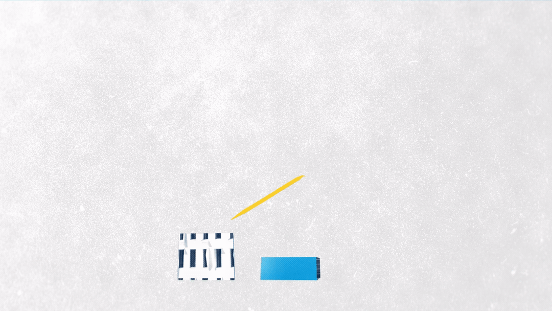 A matchstick is igniting a matchbox, with a blue lighter nearby on a white surface.