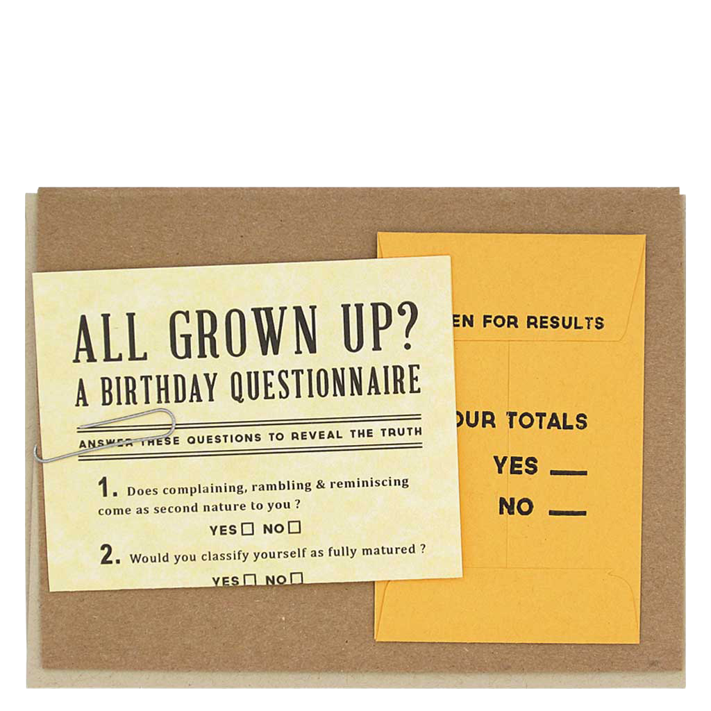 B'day Questionnaire
