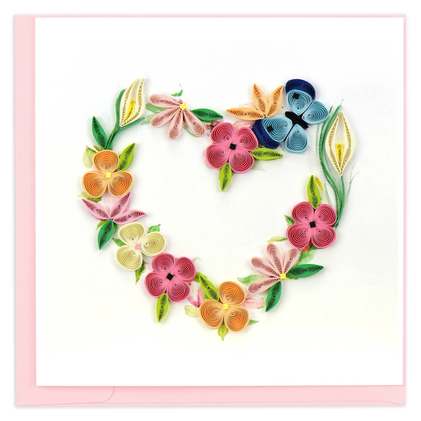 Quilled Floral Heart