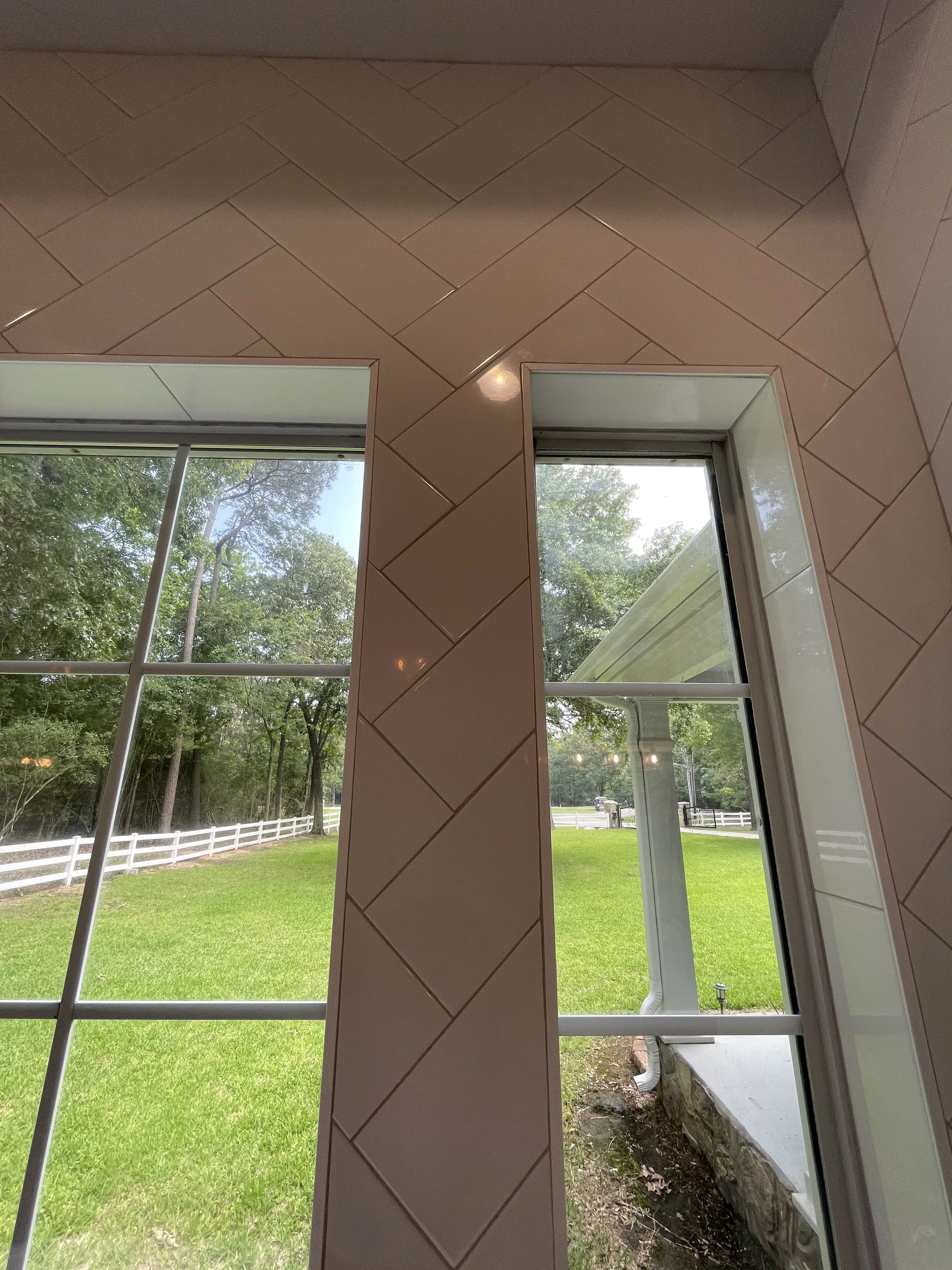 Before install: Tile inside the widow opening