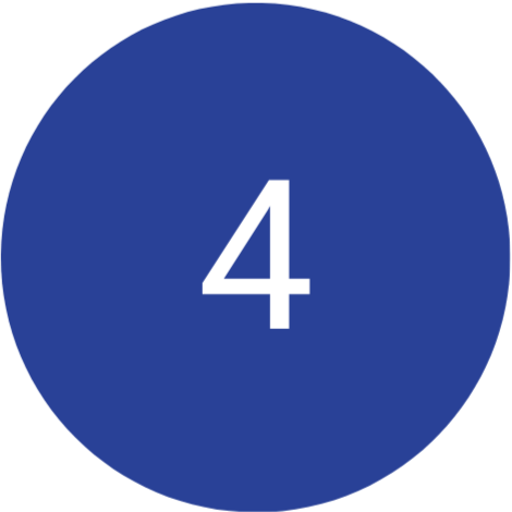 Blue circle with a white number 4 in the center.