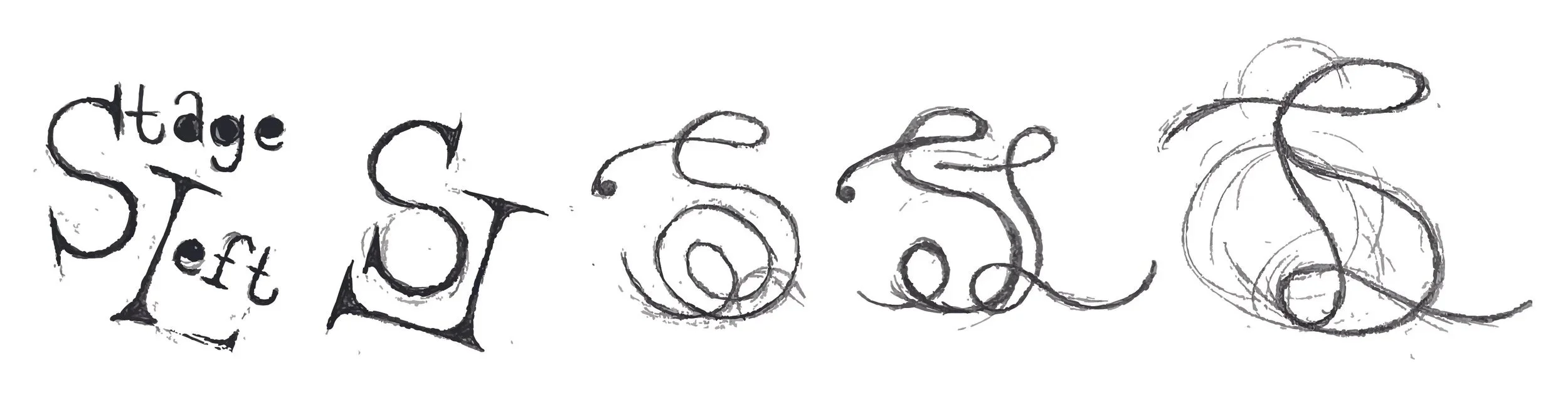 Decorative text that reads "at a glance" with artistic, swirling calligraphic font.