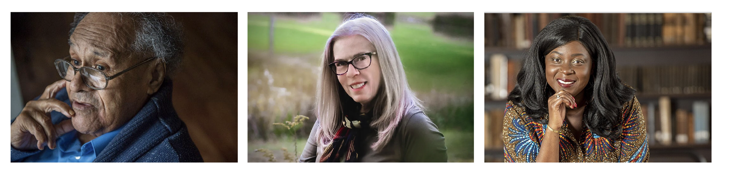 Photos of poets for the poster series, (left to right) Russell Atkins, Kari Gunter-Seymour, and Yalie Saweda Kamara