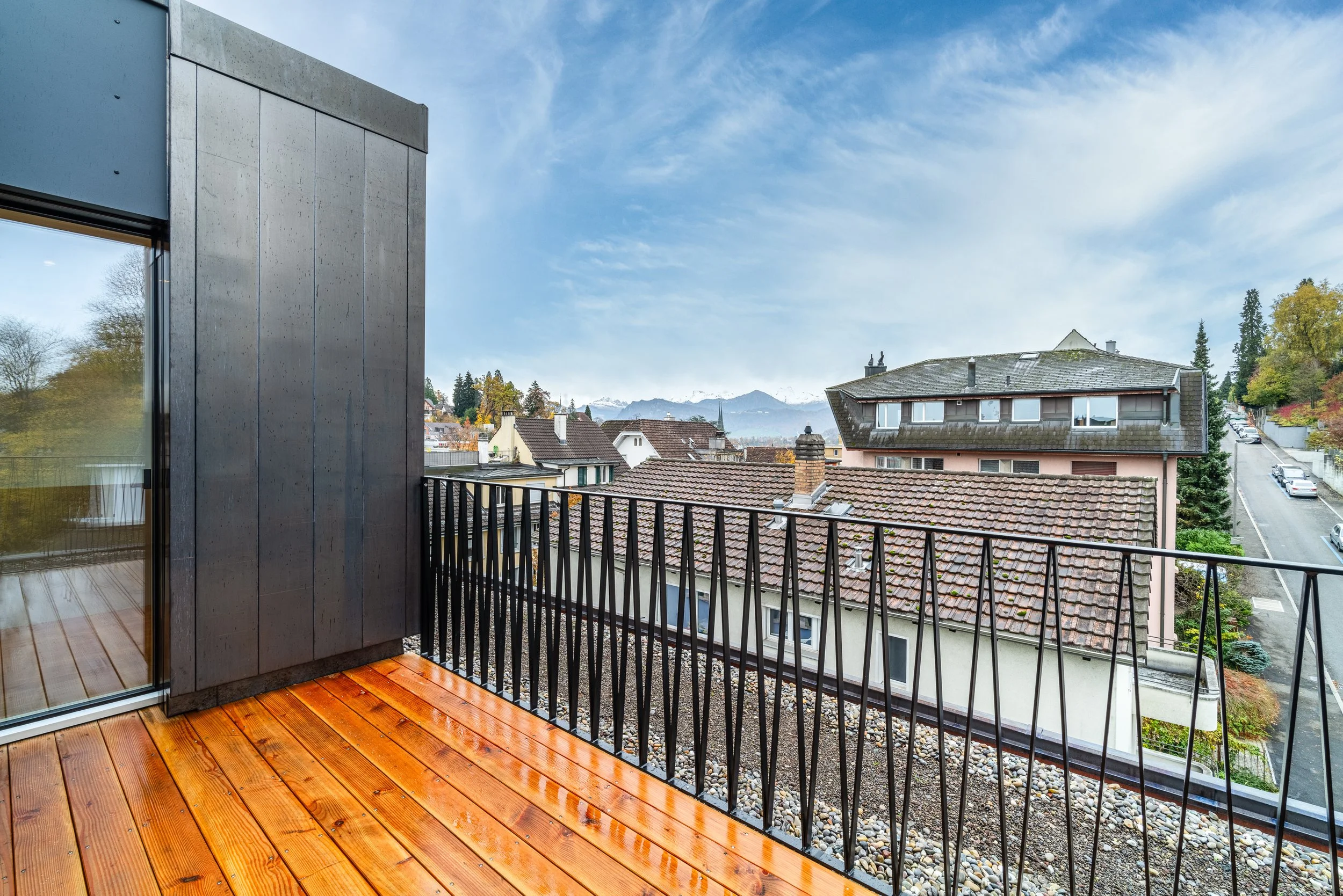 Sicht Balkon Attika Bergstrasse 5, Luzern
