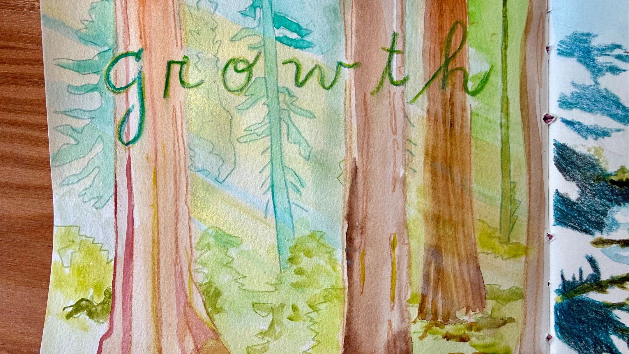 Been starting the new year quietly reviving my daily sketchbook habit with Marenthe Otten&rsquo;s #artbeatclub. From Day 4's assignment, here are 2 of my core values, illustrated. 

The reference image for PEACE came from Emma Carpendale&rsquo;s Crea