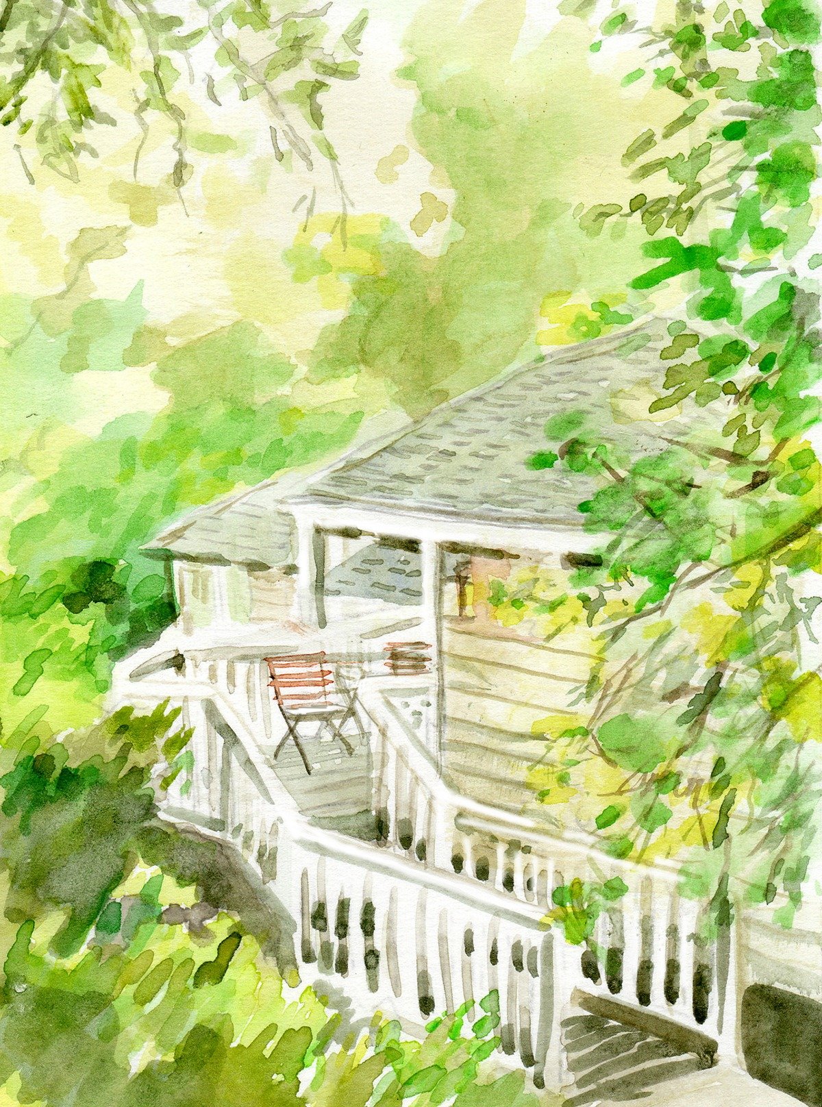 'Guesthouse in the Woods', a little watercolor I painted for Meadowood Napa Valley as a guest notecard. Sharing the original vertical here before it becomes a horizontal. Sometimes a painting deserves to be seen in its first form.
This is the kind of