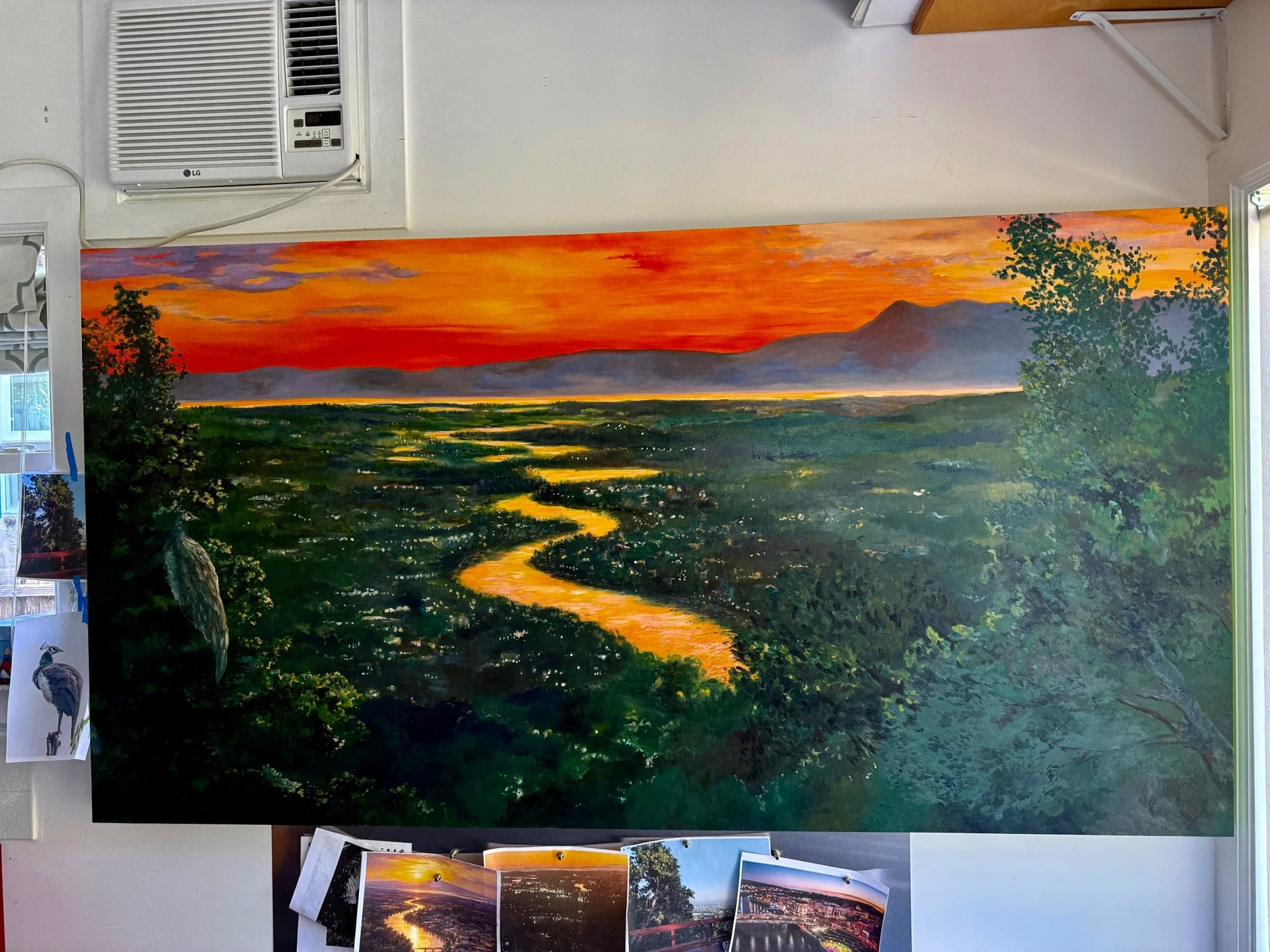 River of Light nearly finished on the studio wall