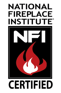 Logo of the National Fireplace Institute with the NF I emblem and a flame graphic, indicating certification.