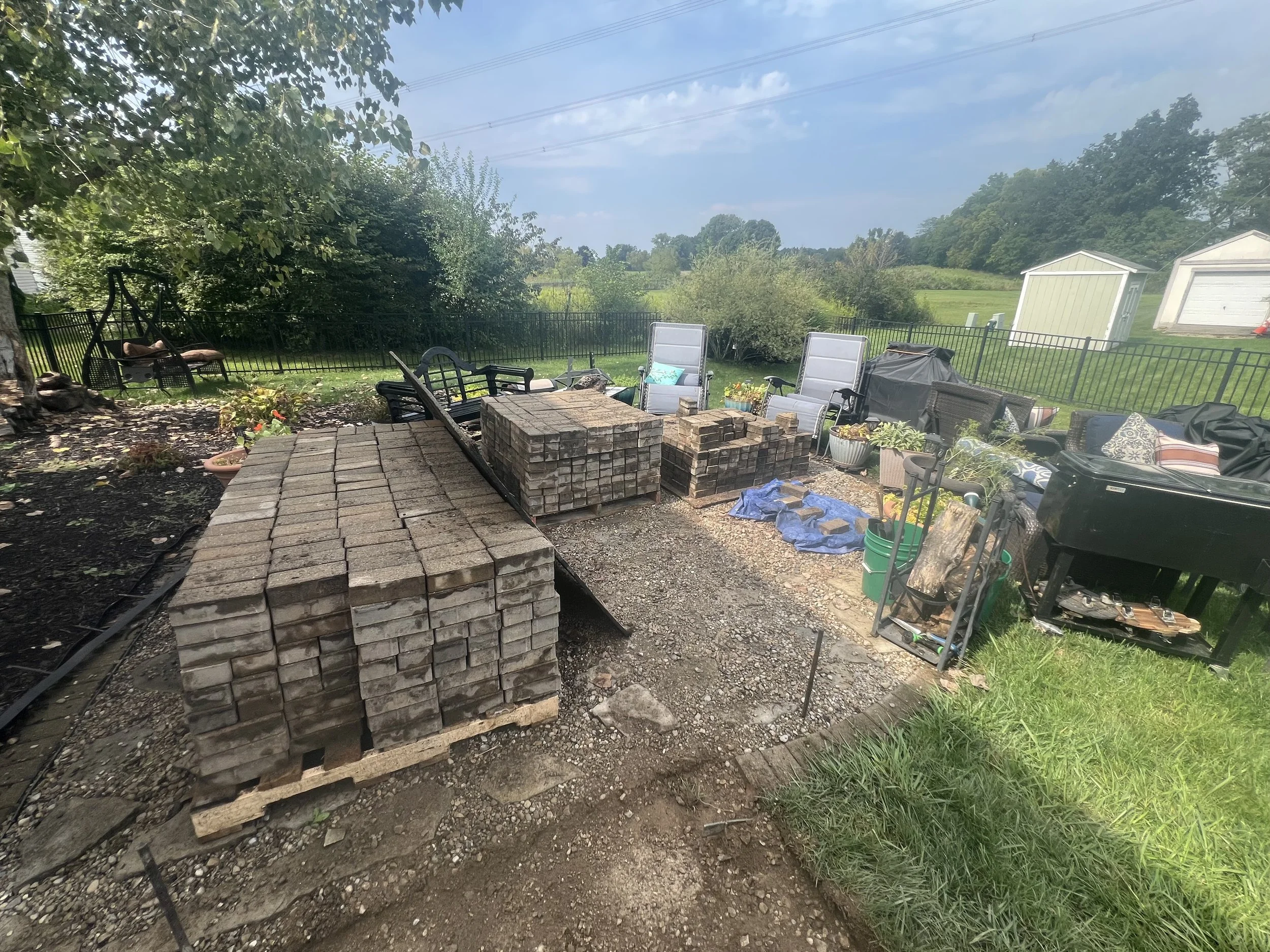 Staging the pavers