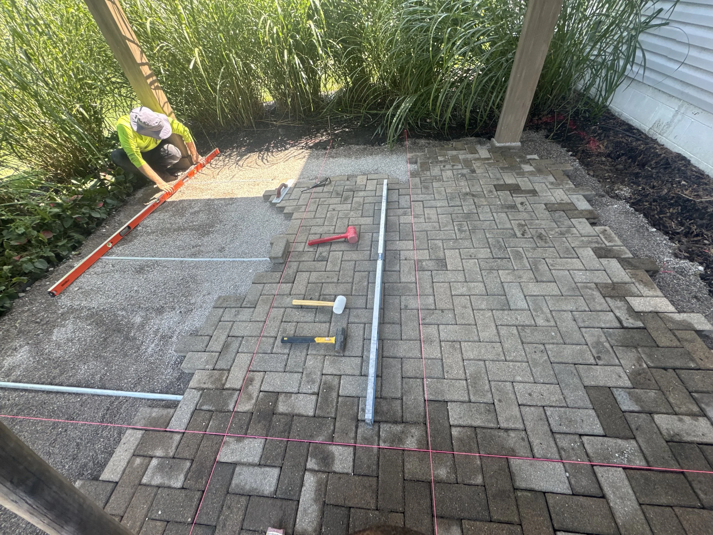 laying pavers