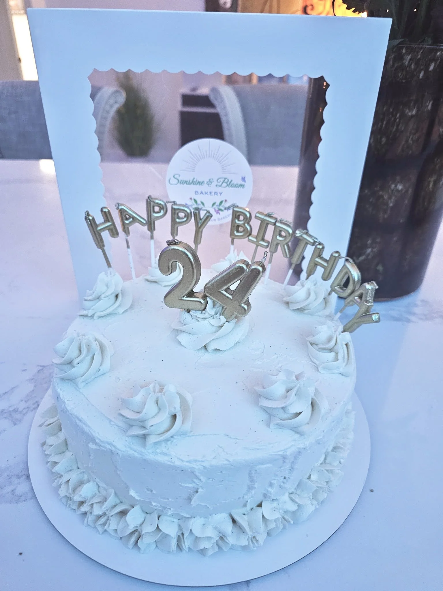 two-layer vegan vanilla cake