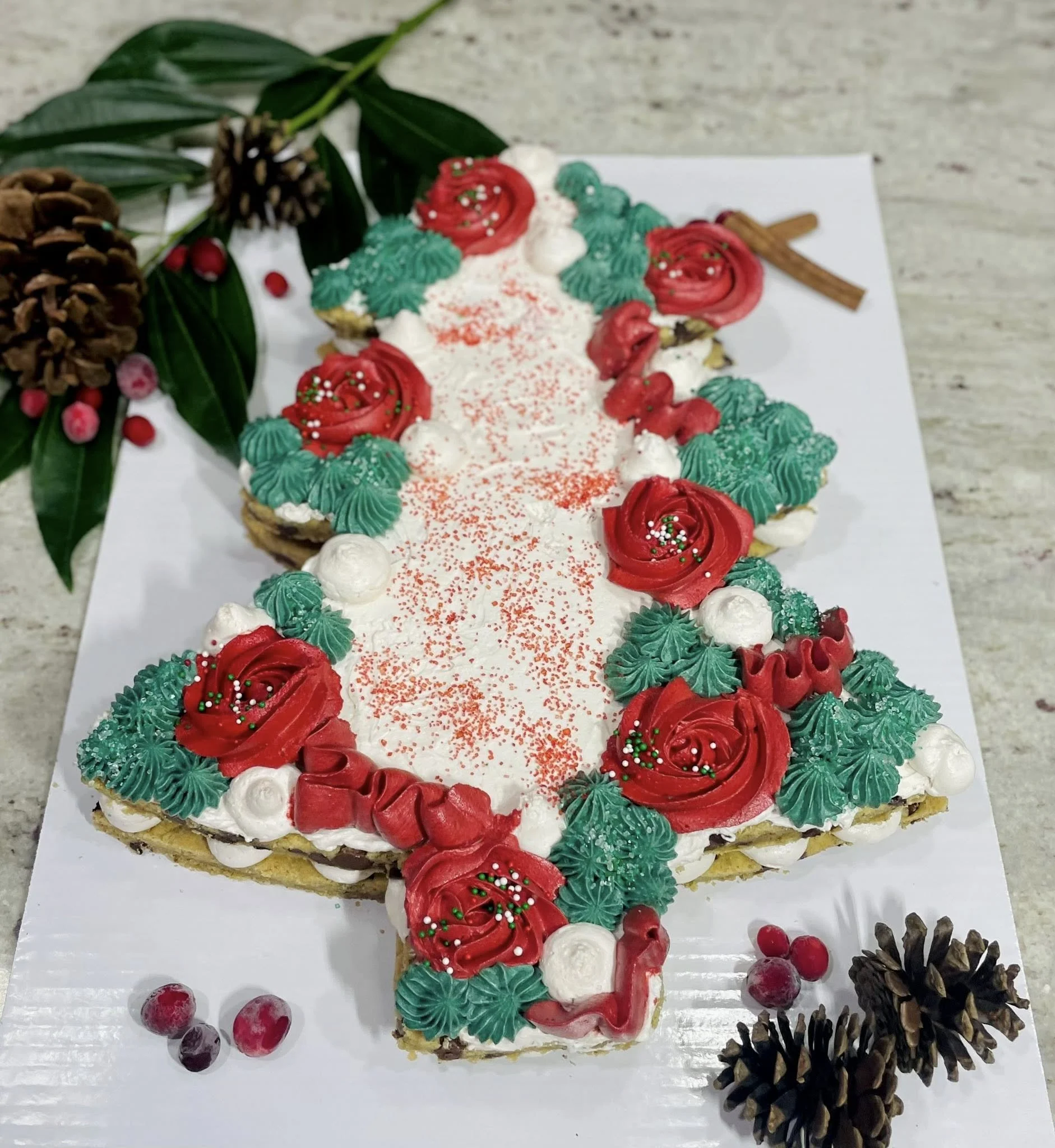 Vegan Holiday Tree Cookie Cake -  Limited Edition Holiday Dessert