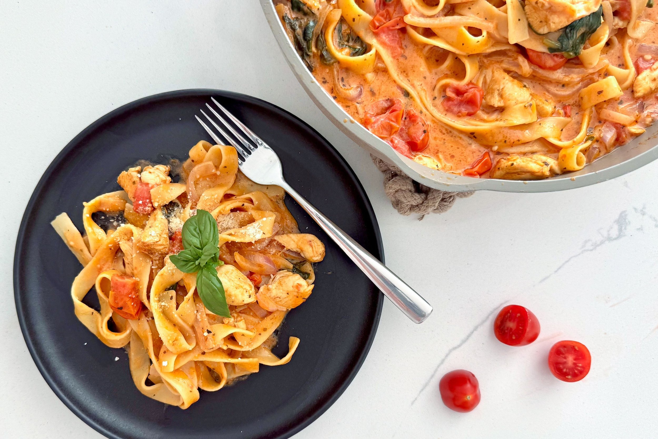 One-Pot Creamy Tomato Fettuccine