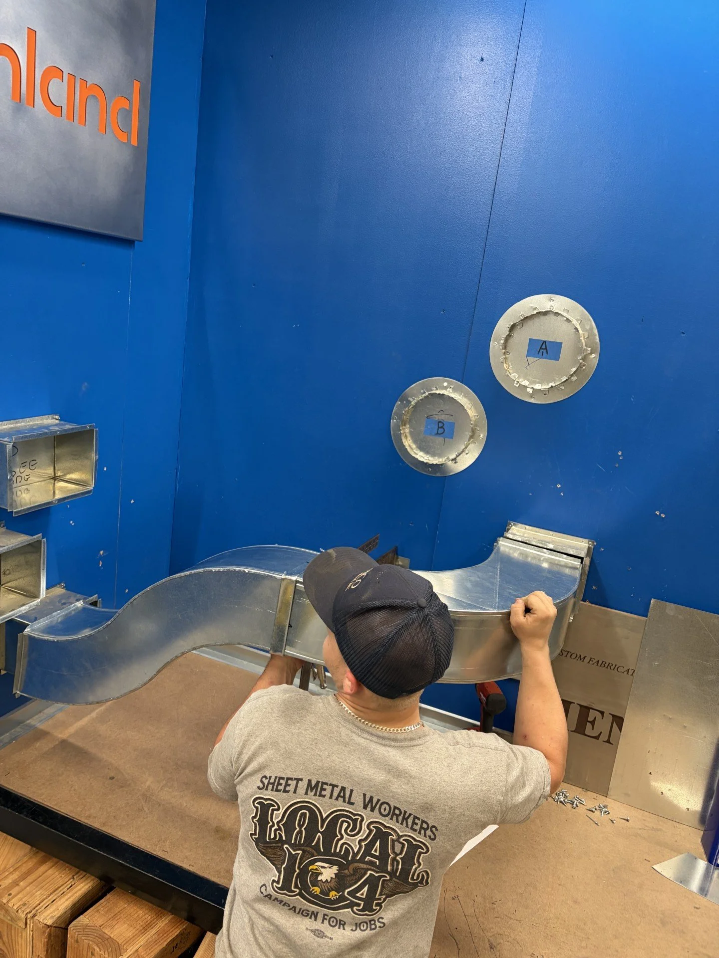 Fourth-Year Sheet Metal Apprentices Corner Board Fabrication Project