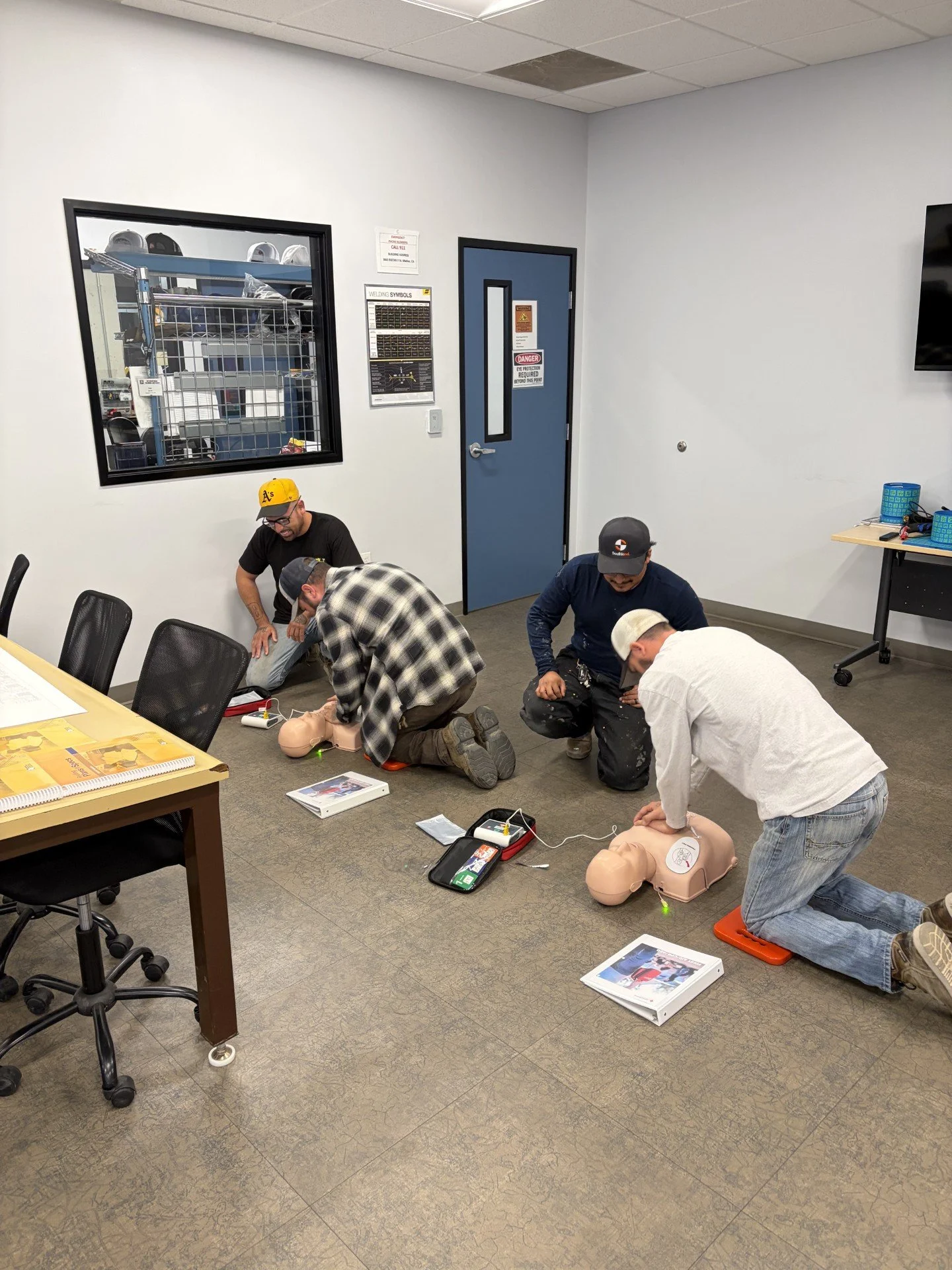2nd-Year Sheet Metal Apprentices Train in First Aid, CPR and AED