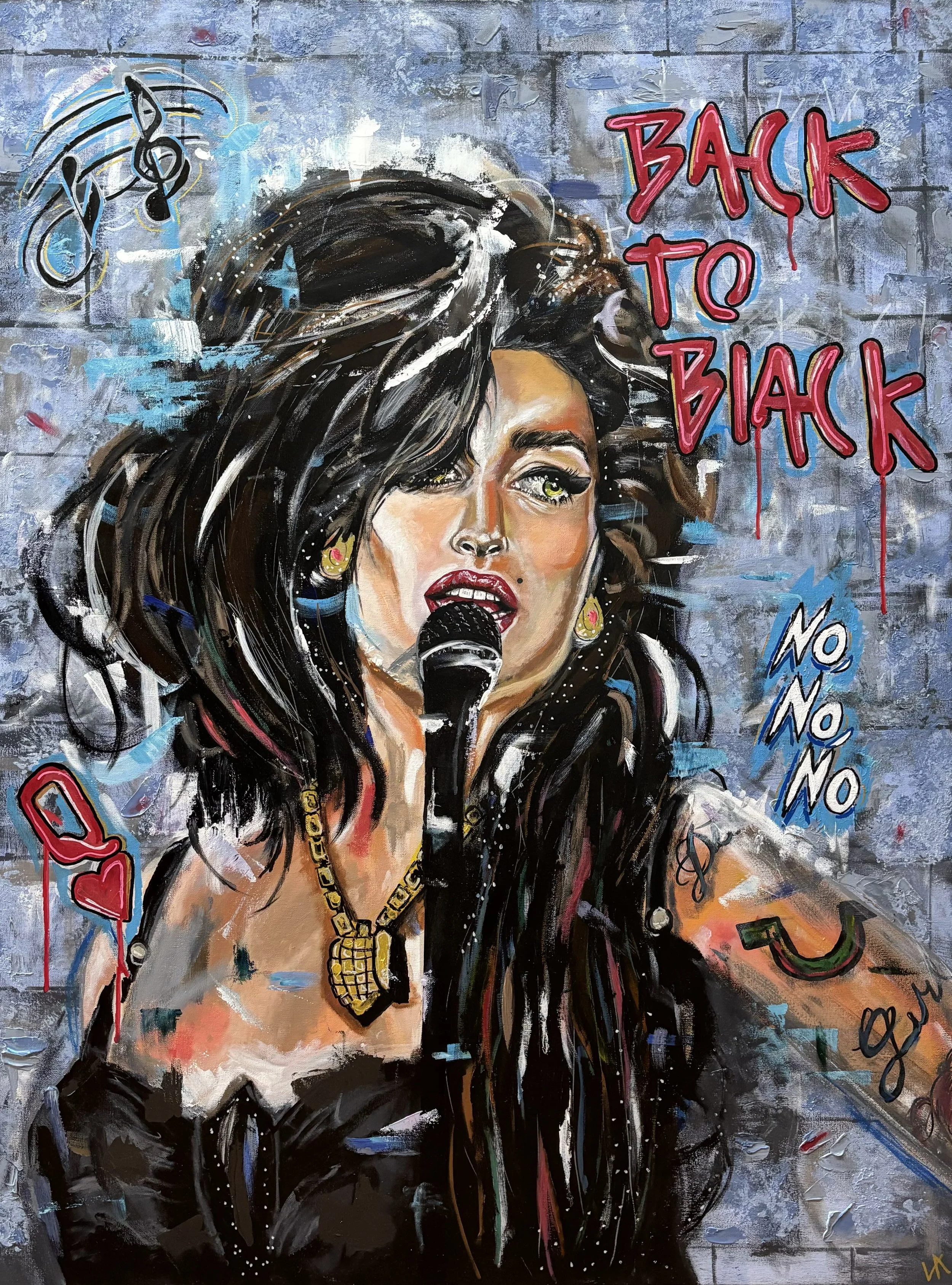 -Amy Winehouse 36 x 48 in