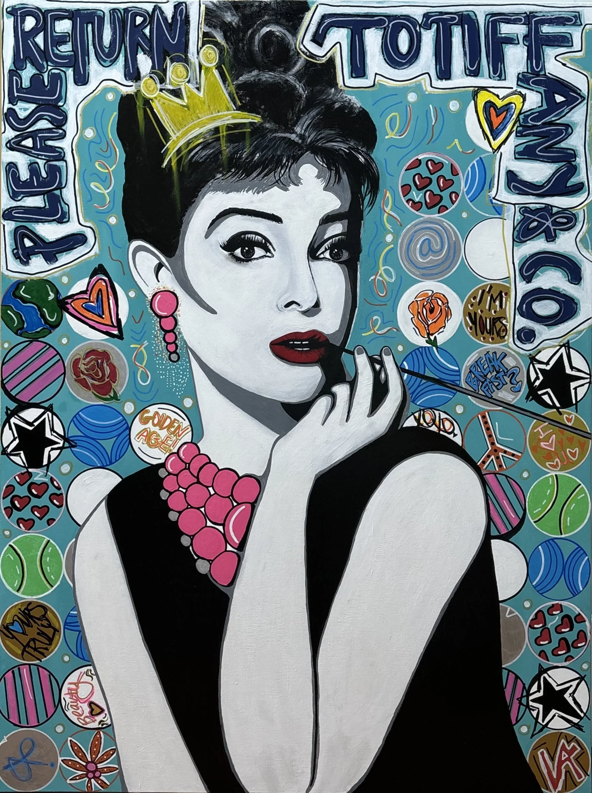 - Audrey Hepburn 36 x 48 in
