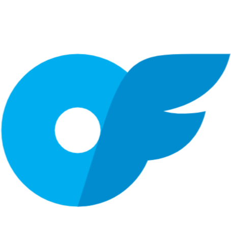 Twitter logo with a blue bird and a stylized Twitter icon.