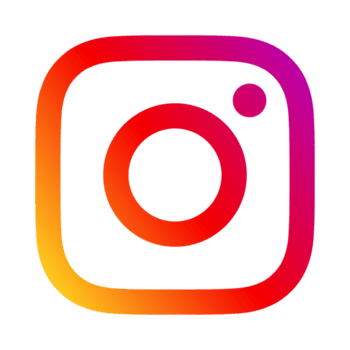Instagram logo with a gradient of orange, pink, purple, and yellow.
