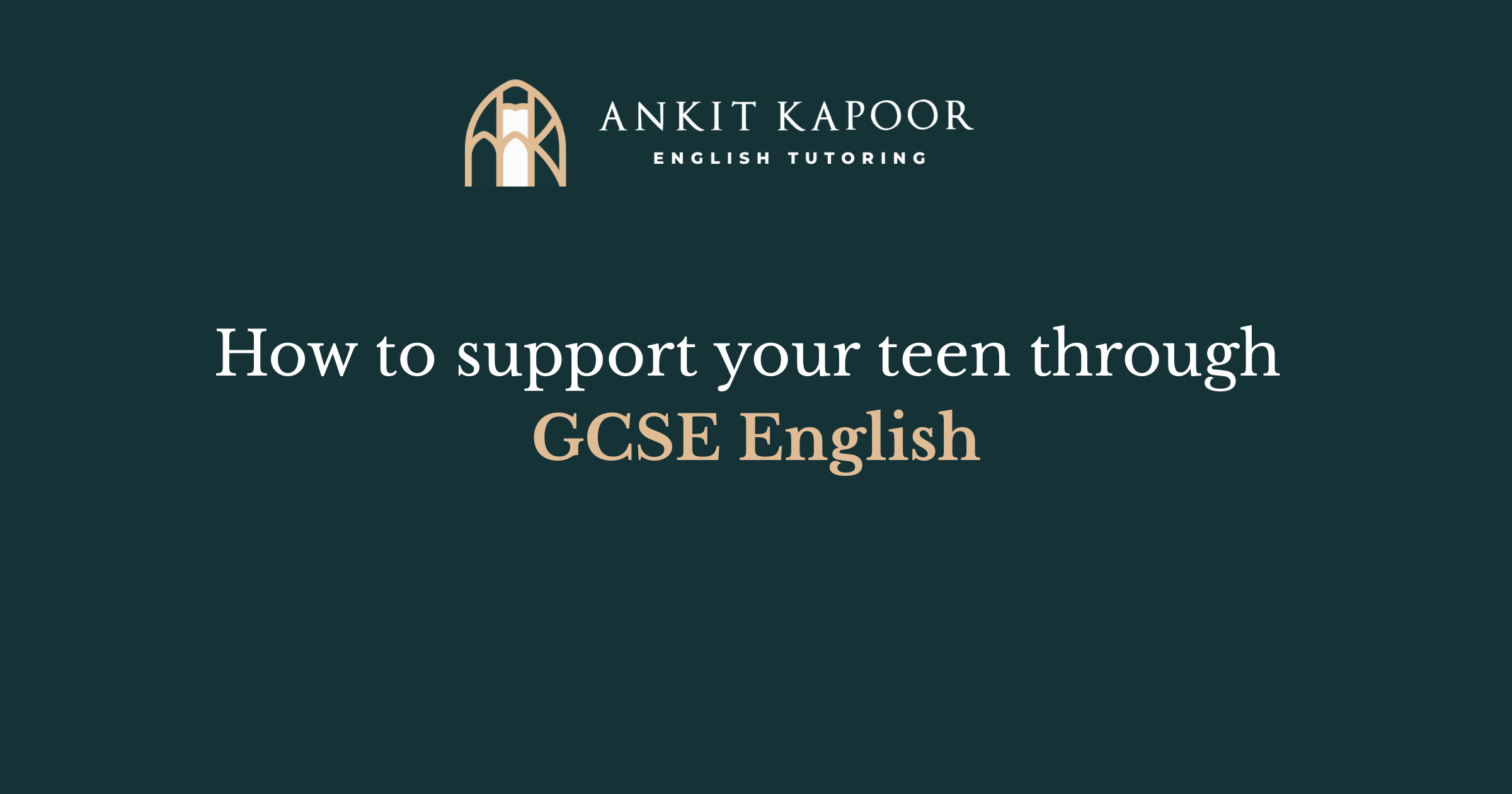How do I help my child with GCSE English? 
