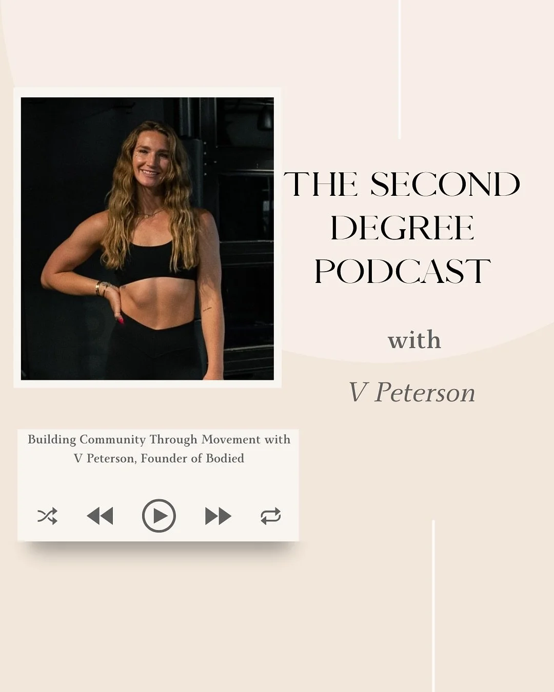 The Second Degree podcast is back and @emilyamerrell  chats with @veronicamariepeterson, founder of @bodieddenver, for a powerful conversation about self trust, betting on yourself and  a kick ass work out that is life changing. 

If you love honest 