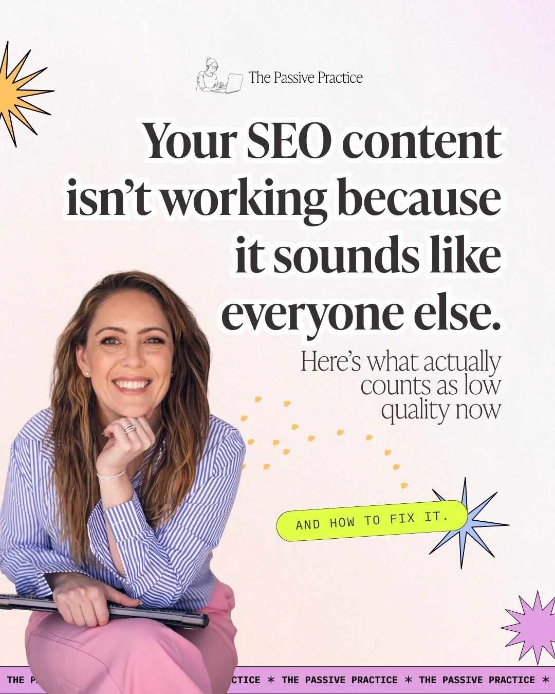 Therapists, I&rsquo;m going to say this with love.

Your website copy sounds like a productivity podcast. And your clients can feel it.

If your About page says &ldquo;I help you unlock your potential&rdquo; or &ldquo;I guide you through a transforma