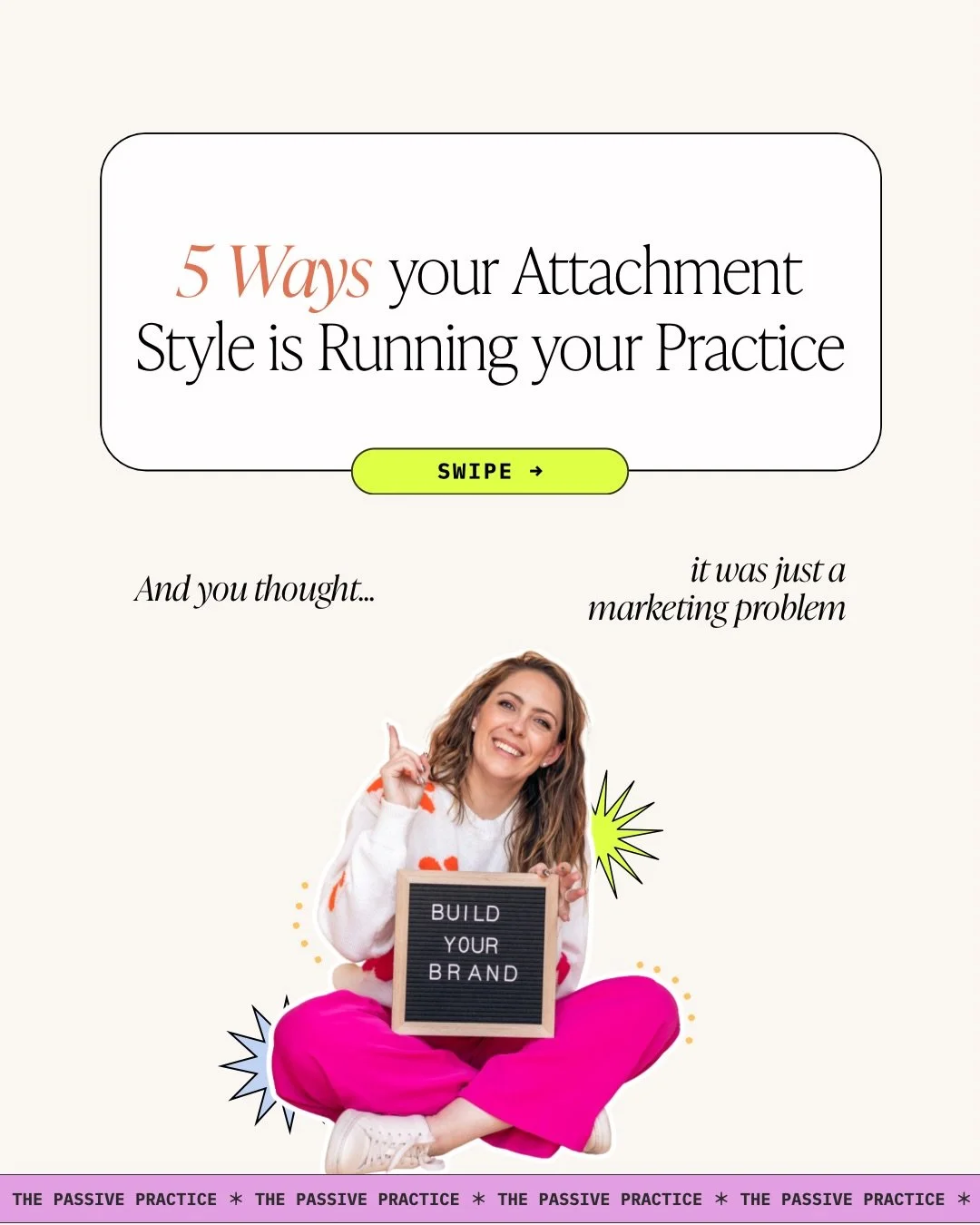 Nobody told you in grad school that the same patterns you help your clients untangle are running your business too.
Your pricing. Your boundaries. Your visibility. Your ability to receive money without immediately discounting it. All of it connected 