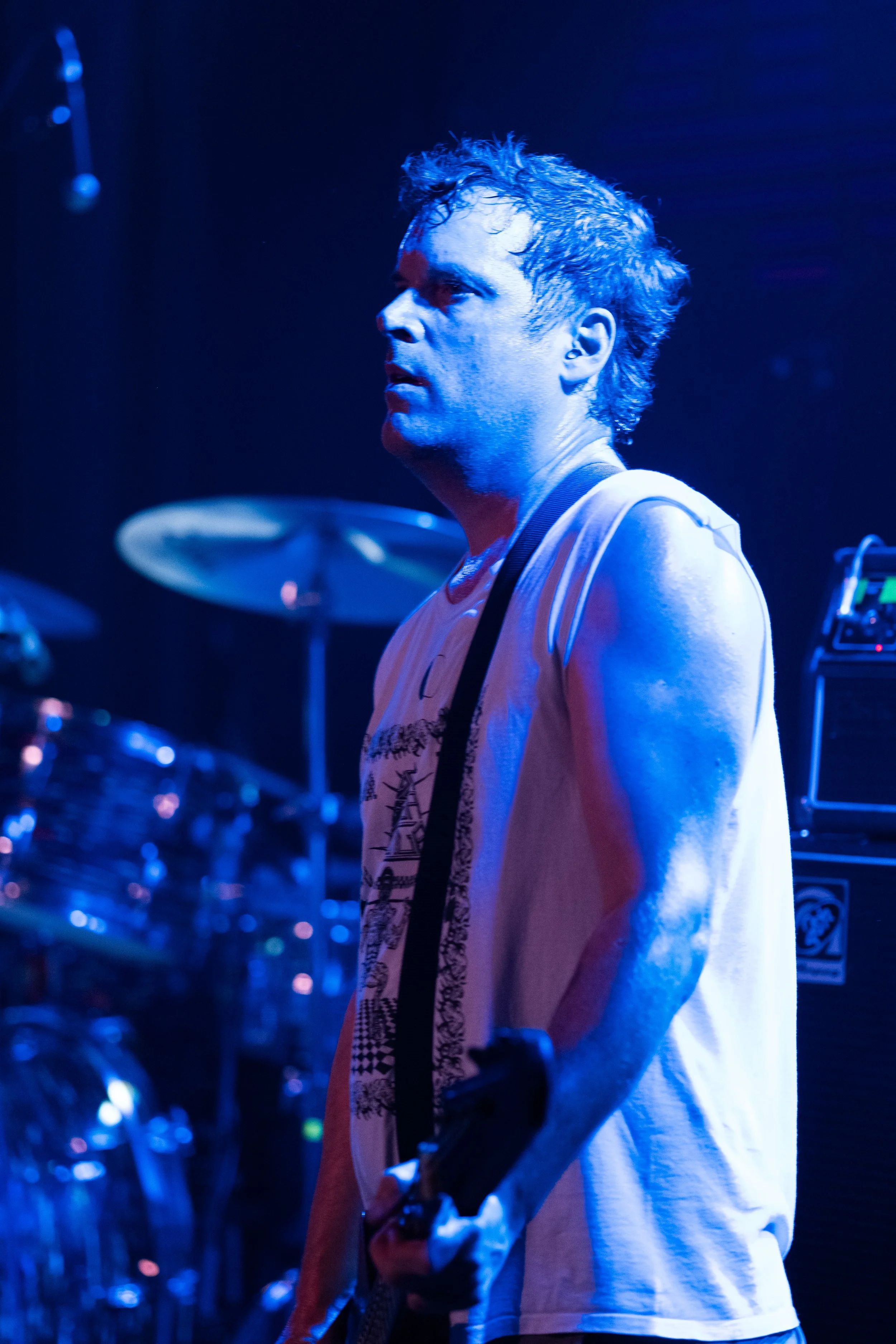 Mark Hamilton bassist from Ash performing live at London Kings Cross the Scala 