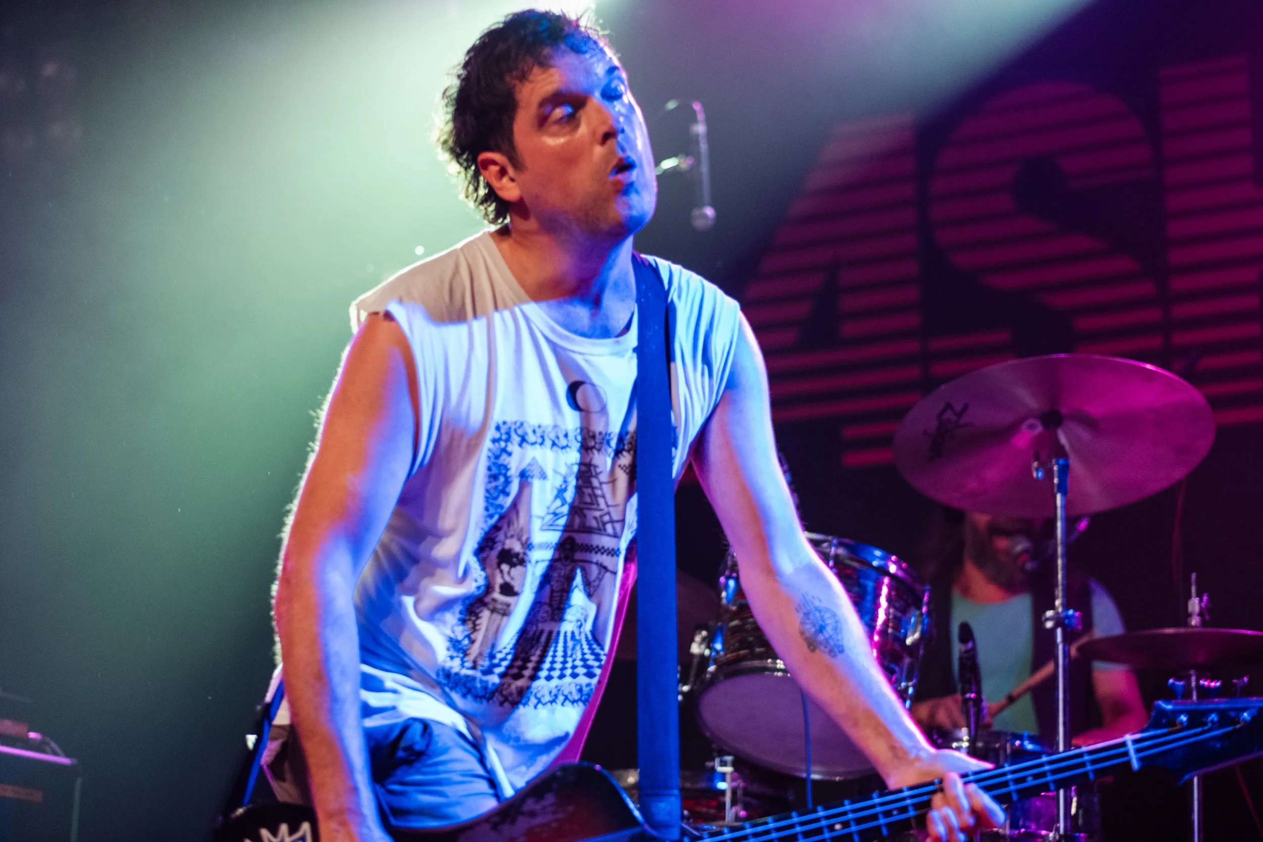 Mark Hamilton bassist from Ash performing live at the Scala London Kings cross