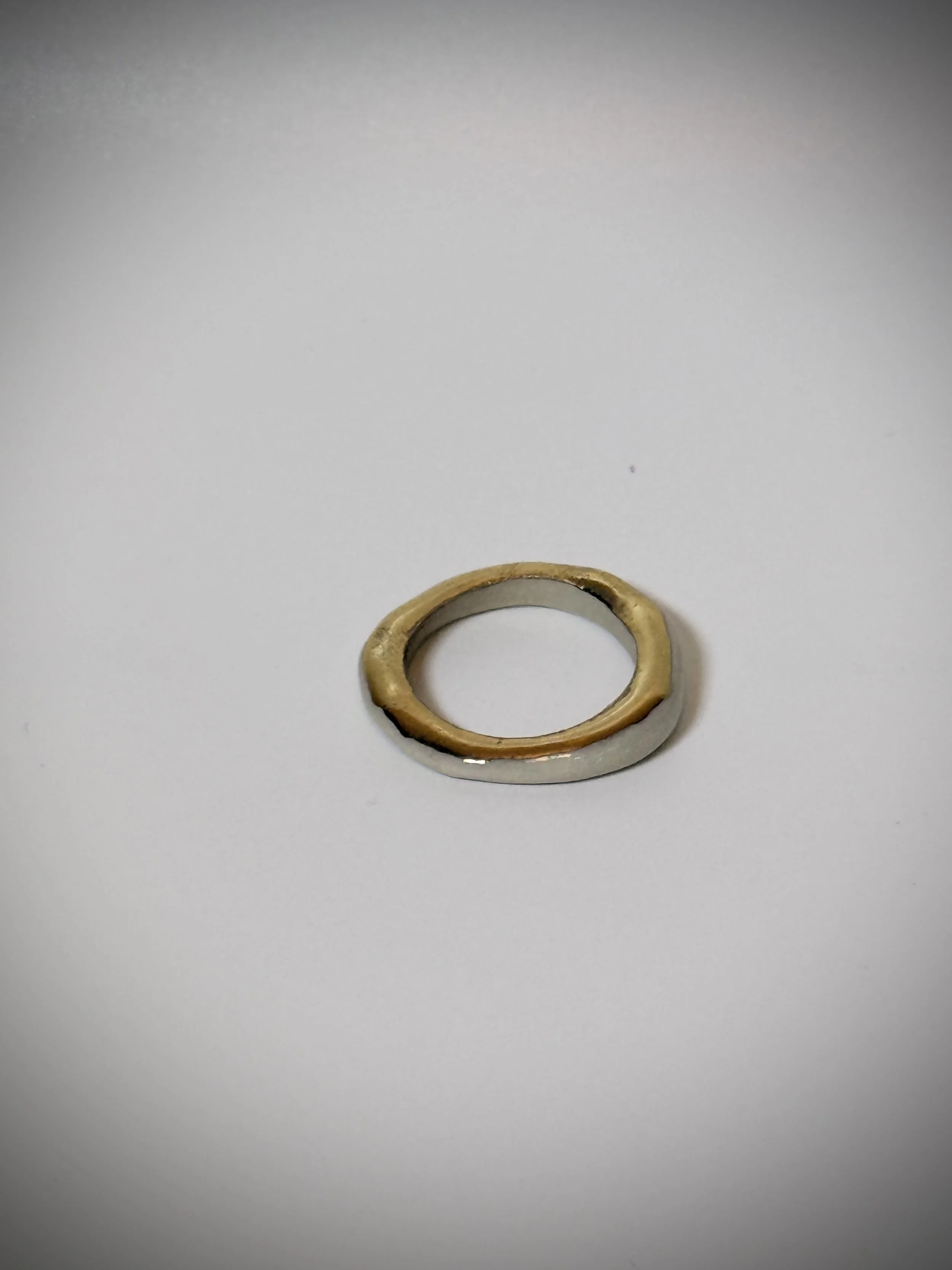 Gold and White Asymetrical band