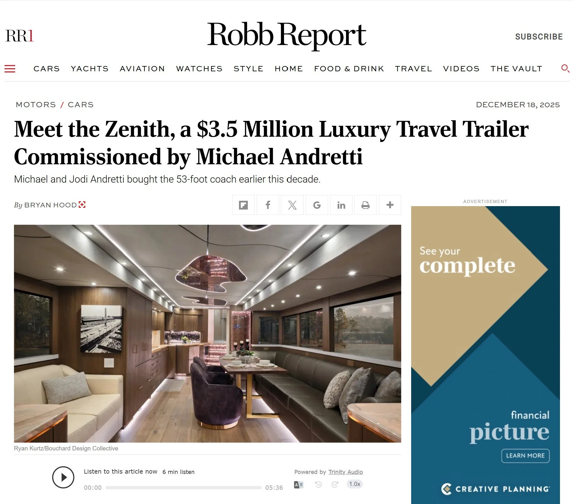 Robb Report- Michael Andretti RV