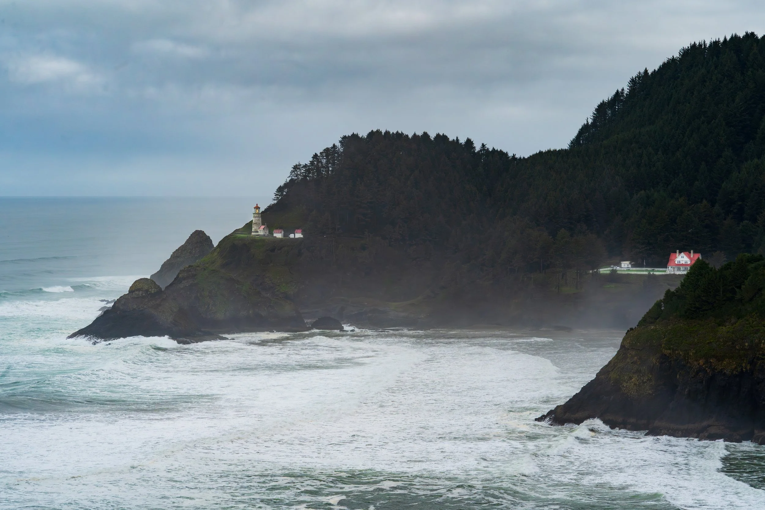 Heceta Head Lighthouse & Keepers House. Central Coast, Oregon US