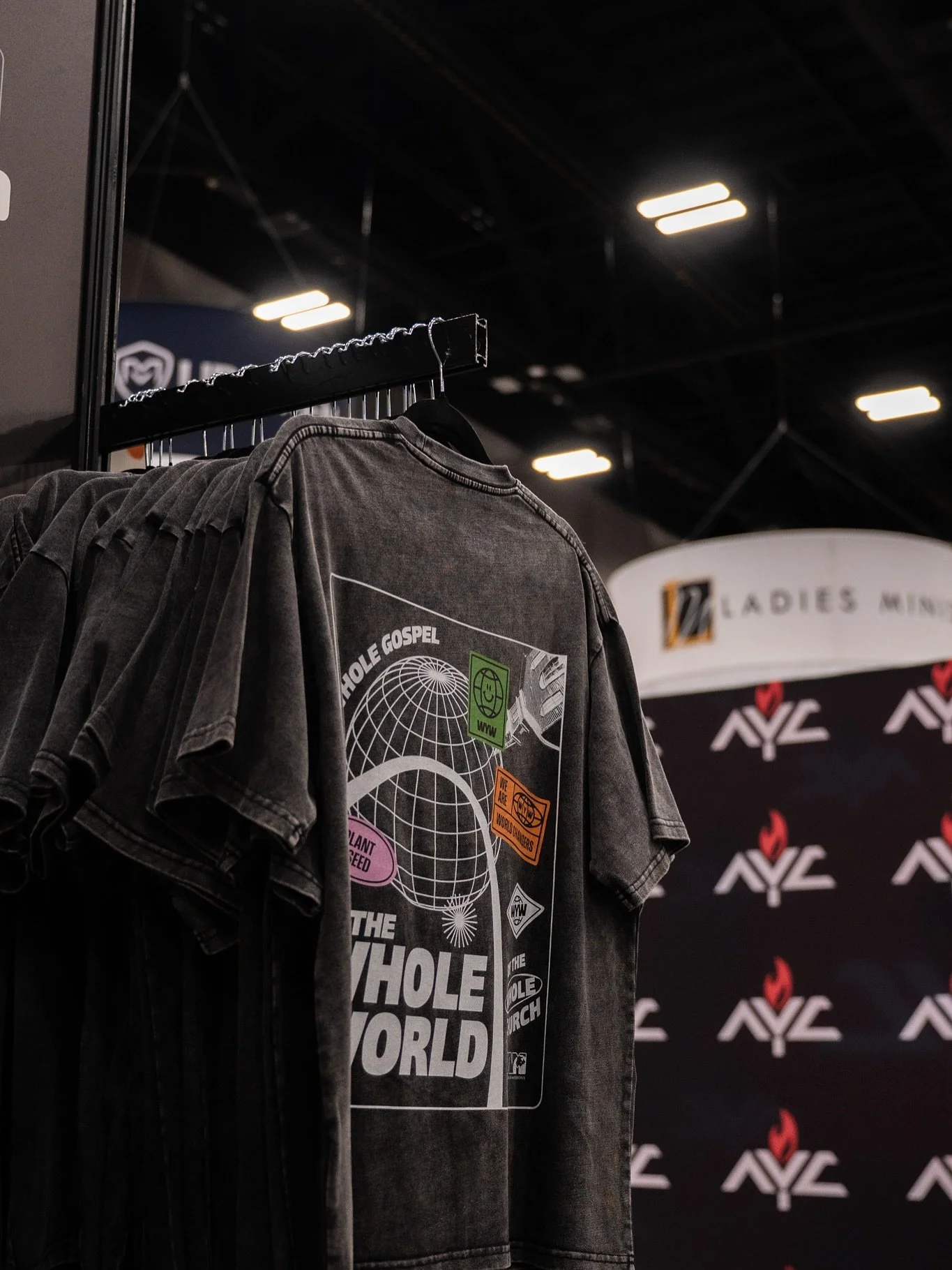 ⚠️Last day to pick up a Win Your World shirt 🤩 at General Conference! Stop by the @upcinam both and pick up some free merch too!! 😄