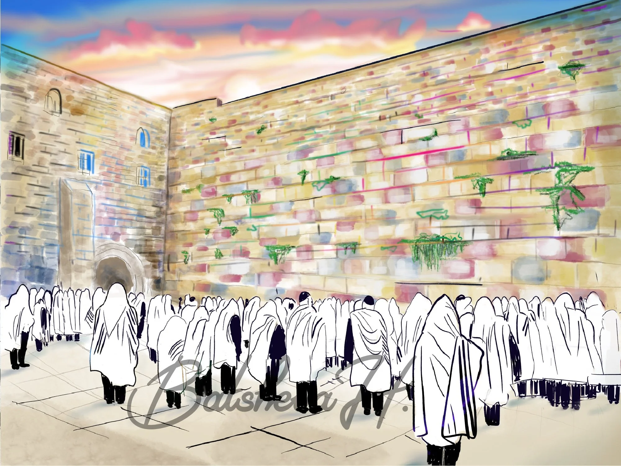 Glowing Kosel. (Copied from a reference photo so restrictions apply.)