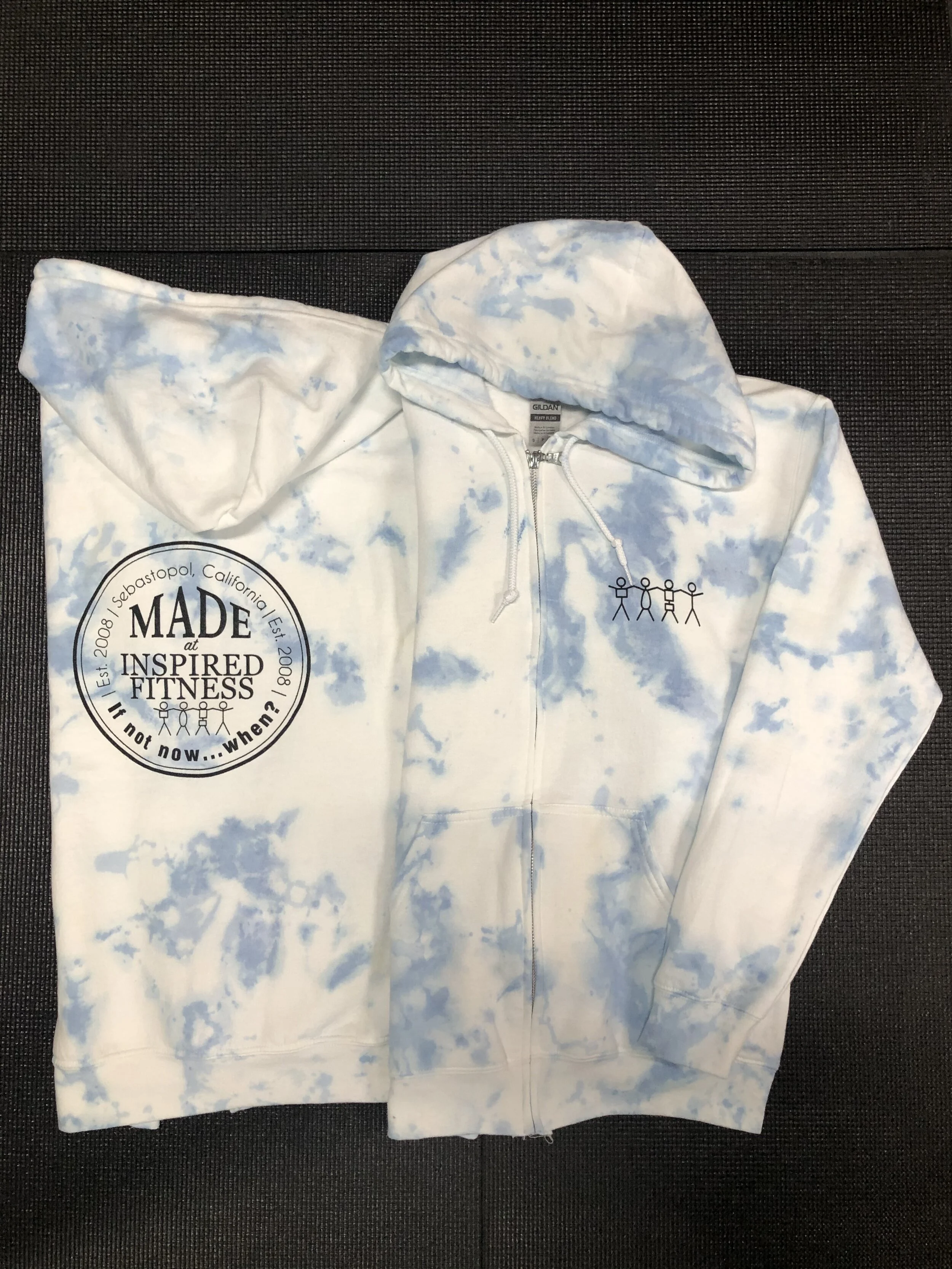 Inspired Fitness Zip Up Tie Dye Hoodie - 5 Colors