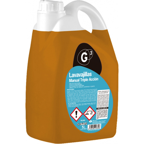 G3 Lavavajillas Manual Triple Accion 5L.