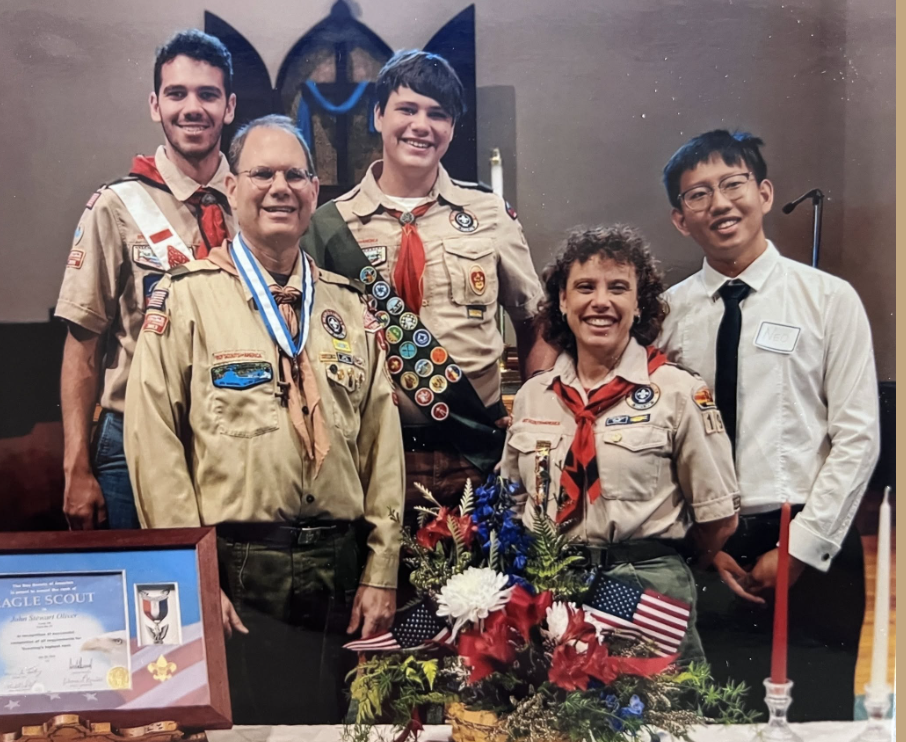 Jim and Amy as Scout Leaders