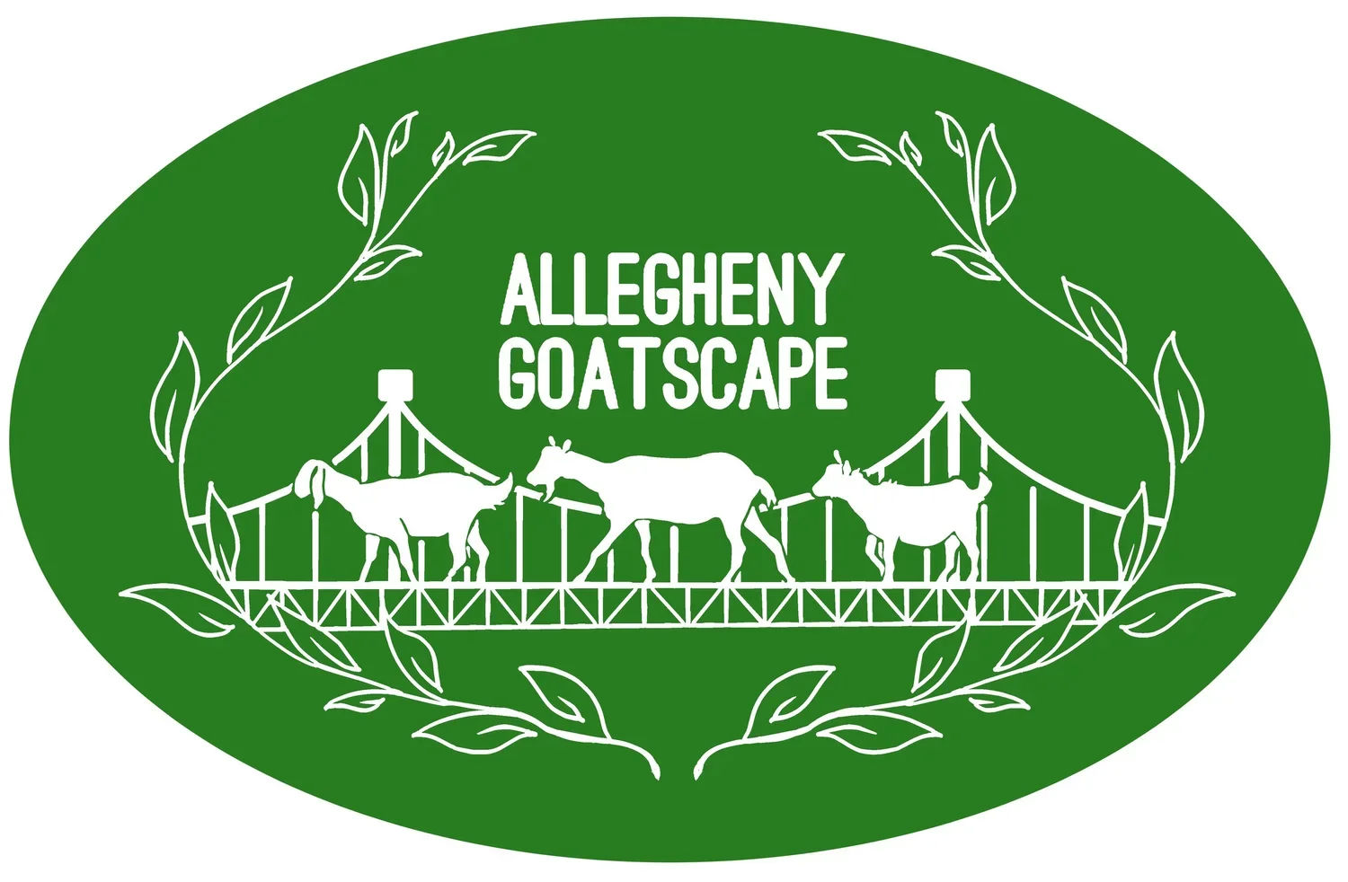 Allegheny Goatscape Oval Logo Stickers