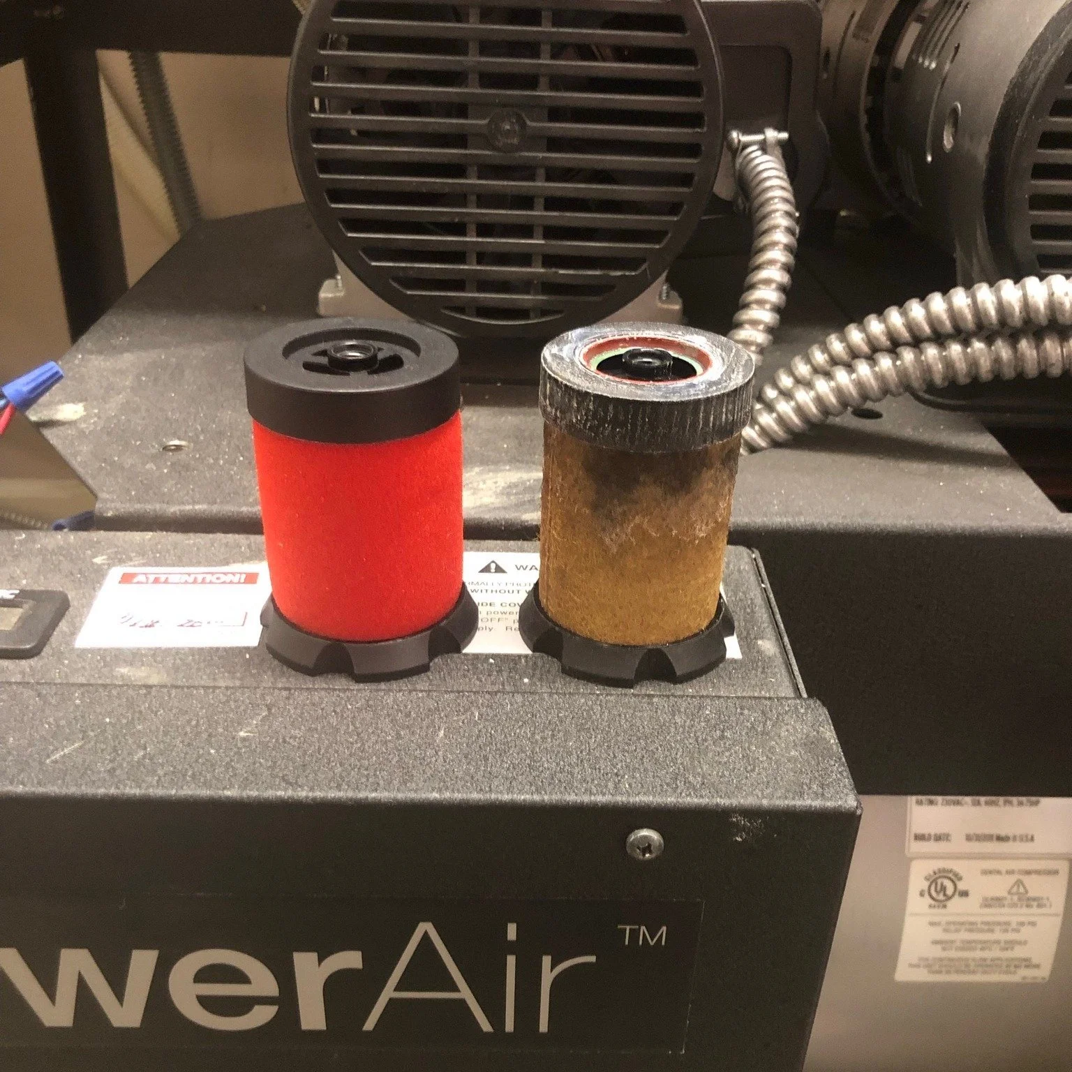 This compressor filter hasn&rsquo;t been changed in years&hellip; and it shows. 😬 Regular maintenance isn&rsquo;t just a suggestion, it&rsquo;s essential for keeping your dental equipment running smoothly and your air clean. We might sound like a br
