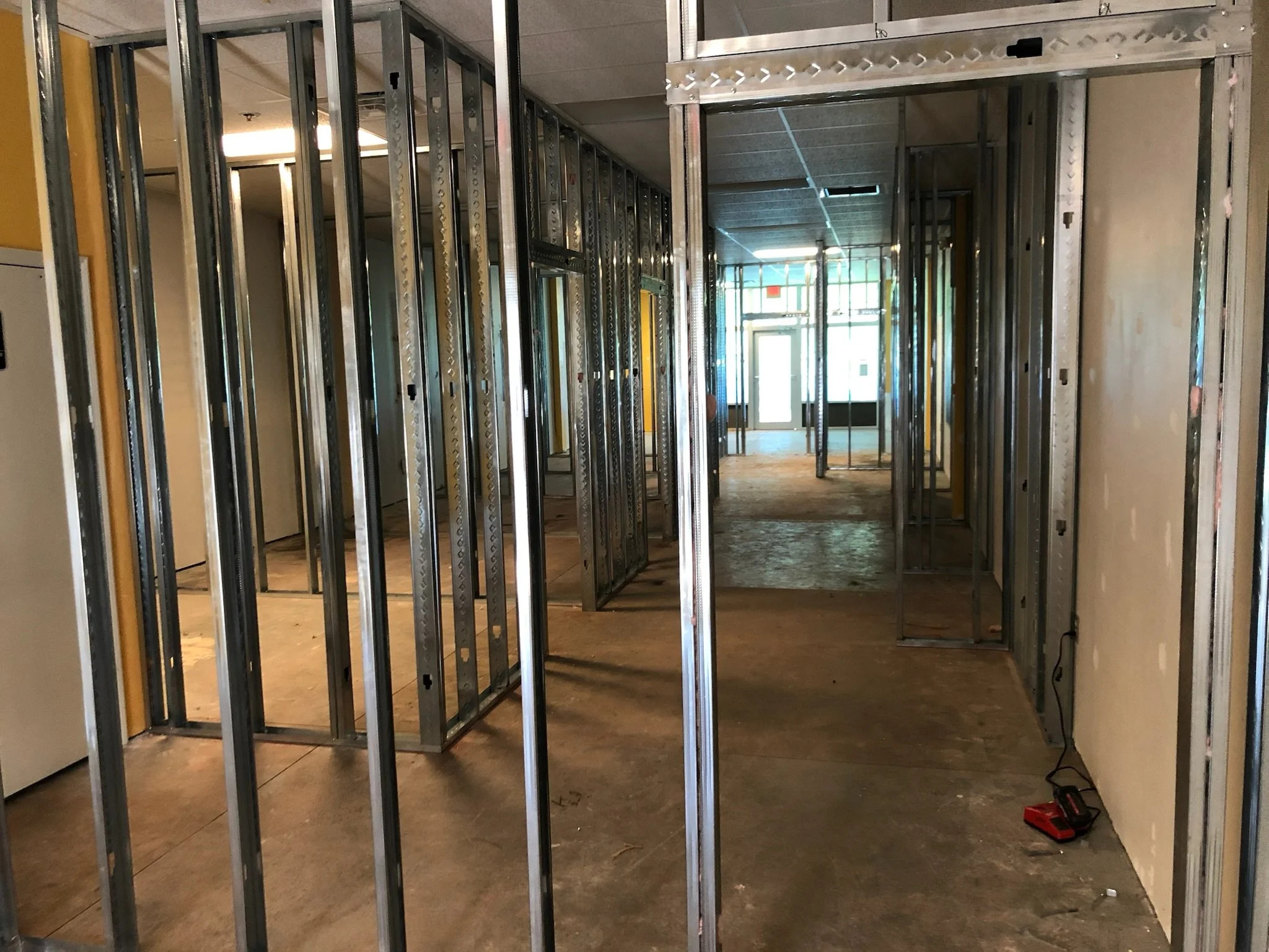 Metal Stud Walls: CFD also frames and finishes metal stud walls for commercial projects.