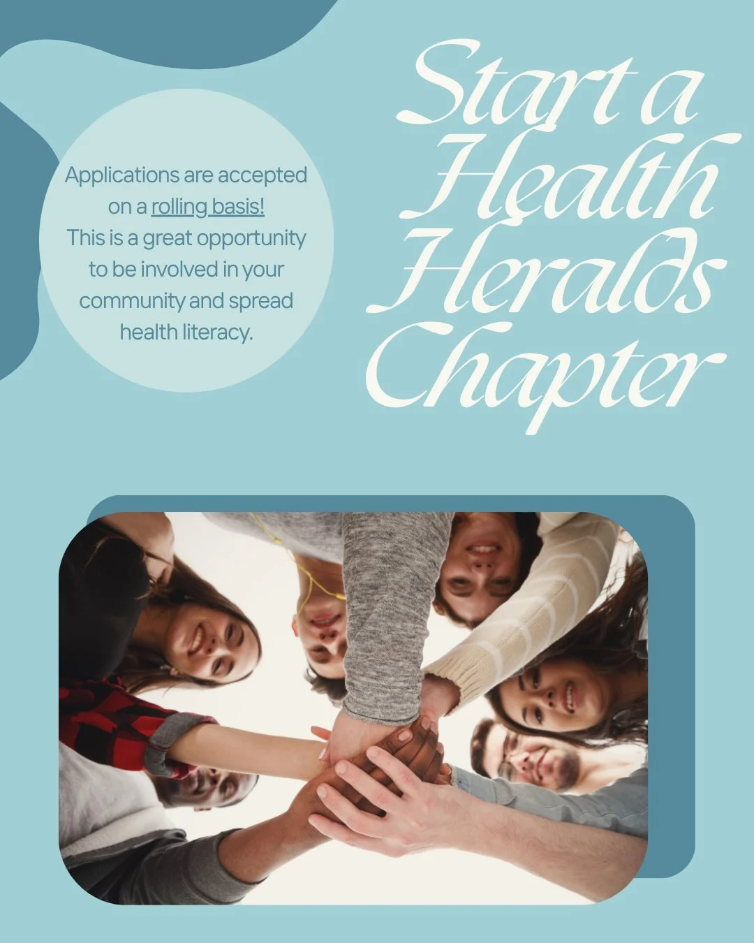 Want to make a real impact in your community? 🌍 Start a Health Heralds Chapter and join our mission to make health literacy accessible for all! 
💡 Head to linktr.ee/healthheralds to apply.