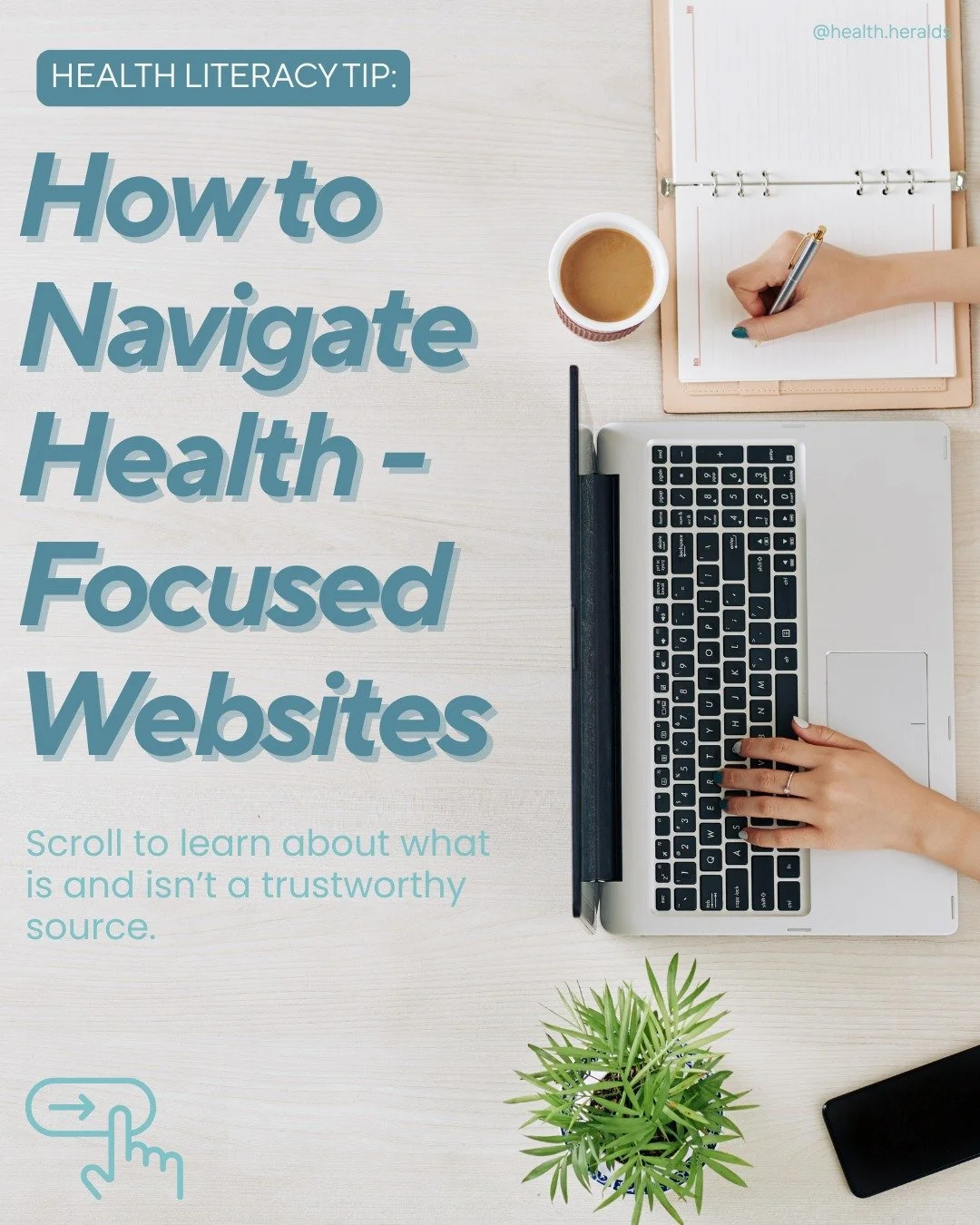 Not all health info online is created equal 🖥️💡Scroll to learn how to spot credible sources and avoid misinformation!